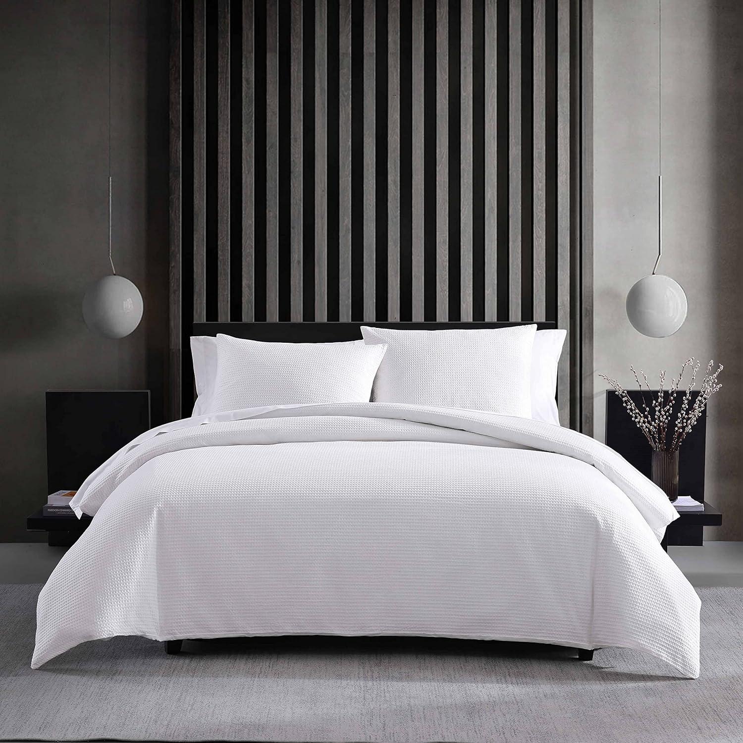 Vera Wang  Waffle Pique Duvet Cover Set