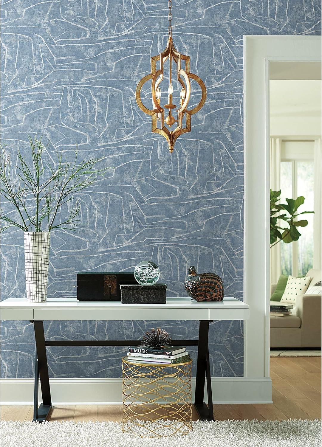 Beige Abstract Vinyl Peel and Stick Wallpaper Roll