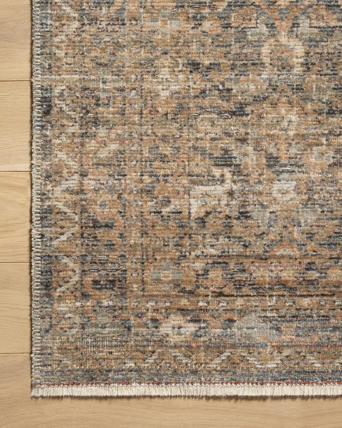 Molly I Rug by Amber Lewis x Loloi - Denim and Gold / 3' x 5'