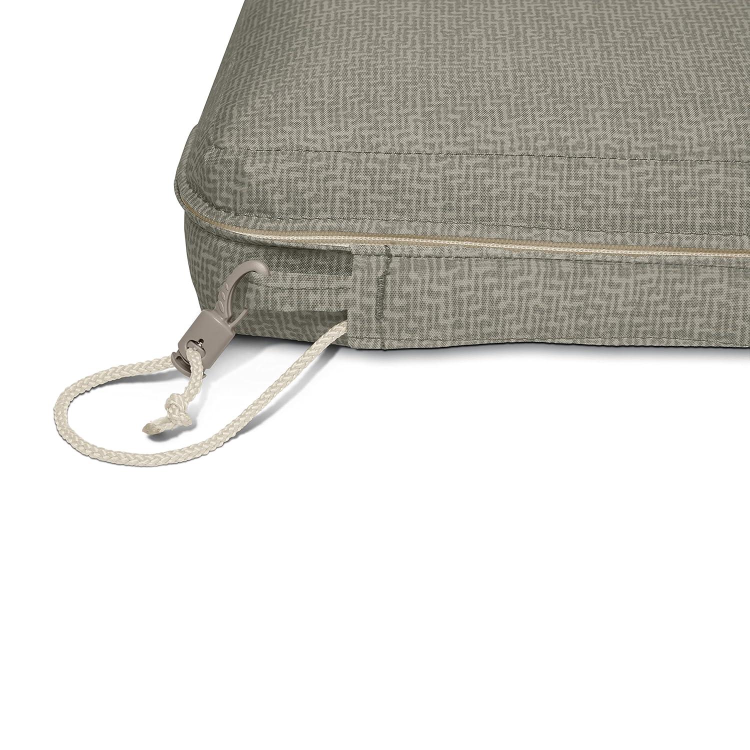 Duck Covers Weekend Water-Resistant Outdoor Bench Cushion, 42 x 18 x 3 inch, Moon Rock