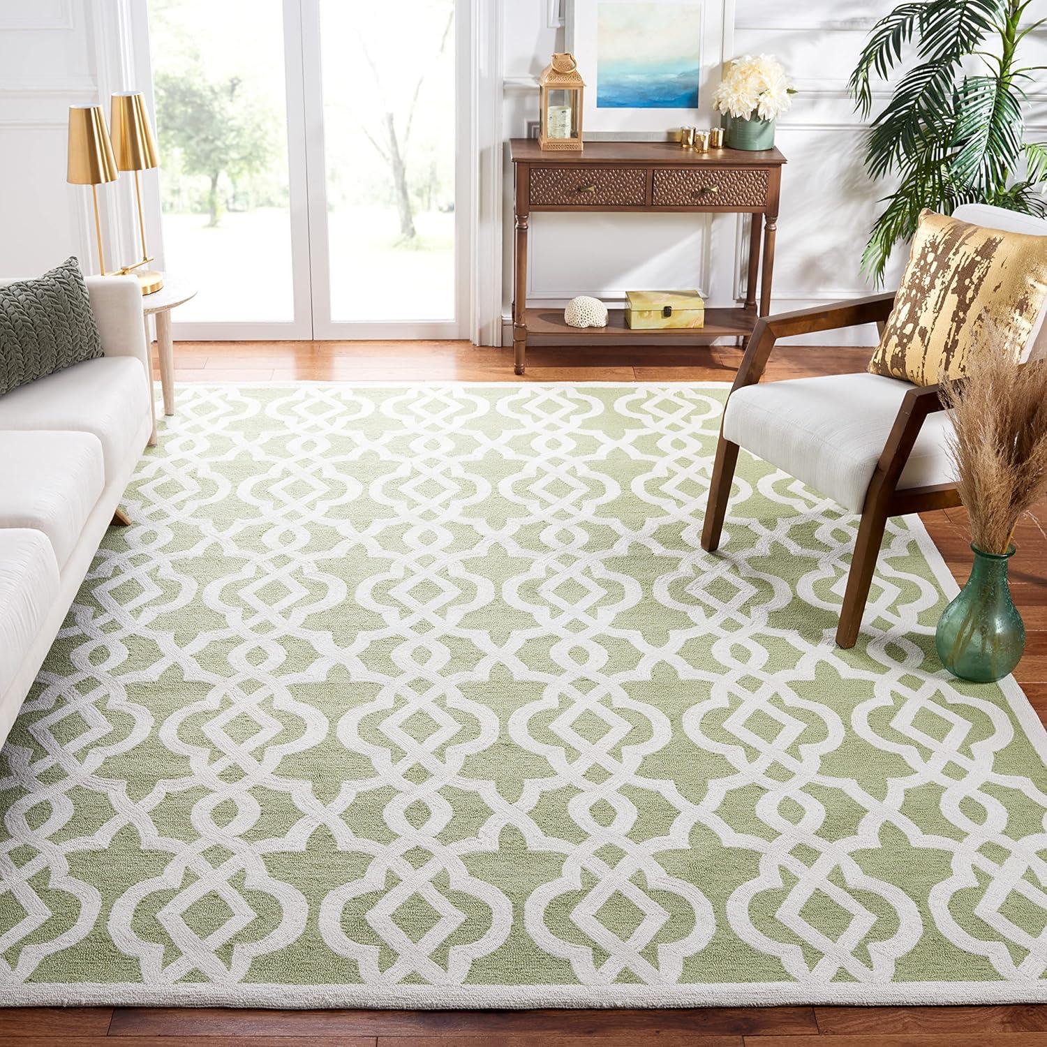 Four Seasons FRS466 Hand Tufted Area Rug - Seafoam/Ivory - 8'x10' - Safavieh.