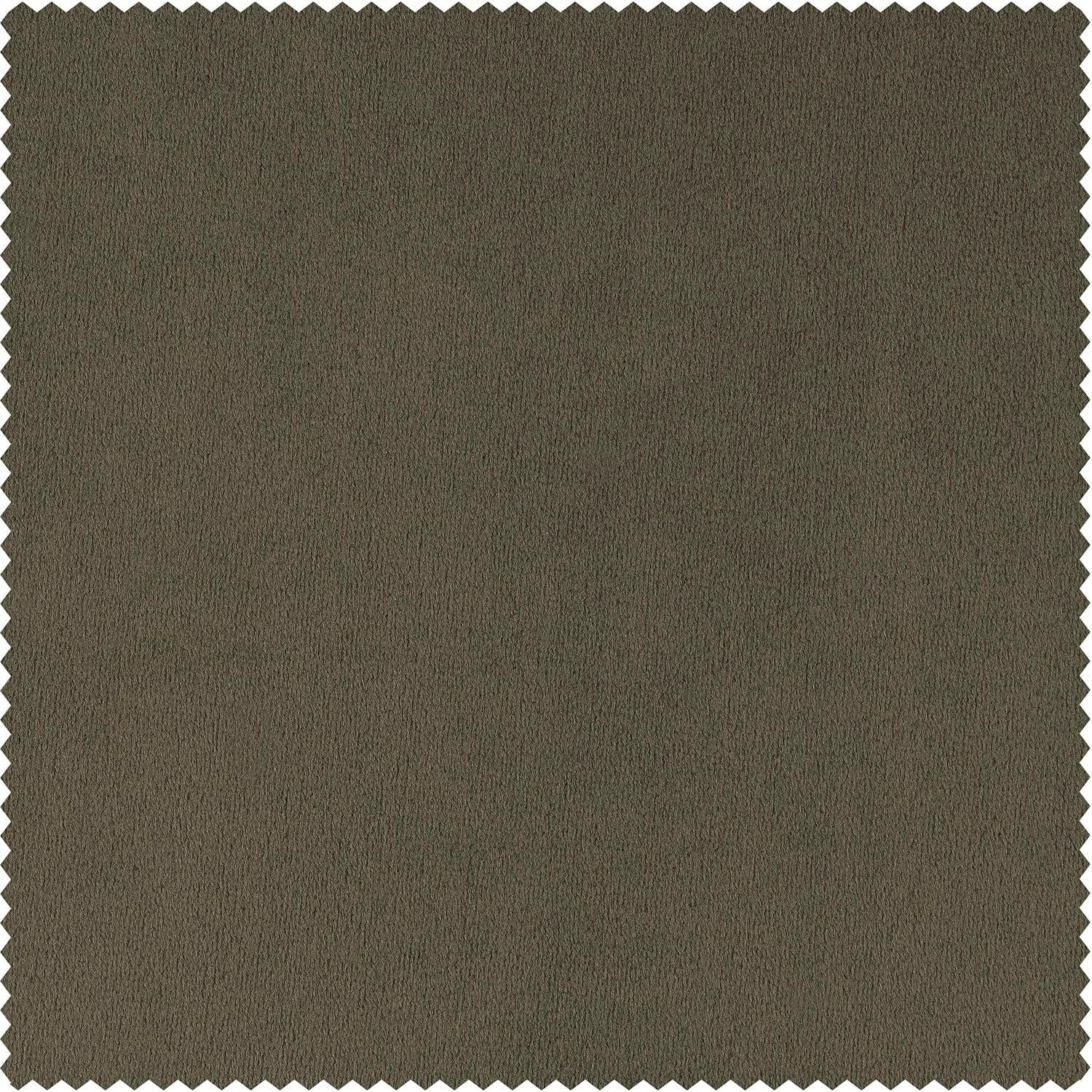 Signature Denver Taupe Blackout Velvet Curtain (1 Panel), Denver Taupe, 50W X 84L