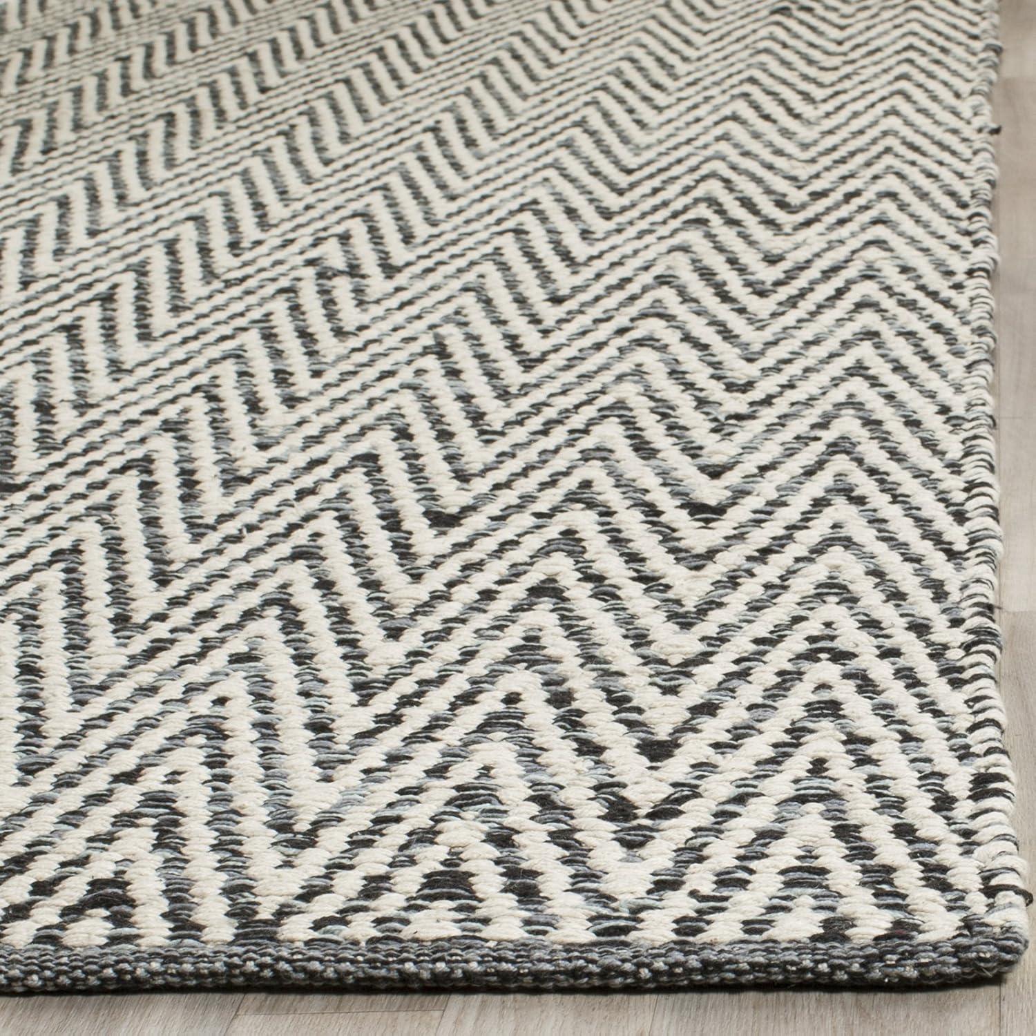 Montauk MTK411 Hand Woven Indoor Area Rug - Ivory/Dark Grey - 8'x10' - Safavieh.