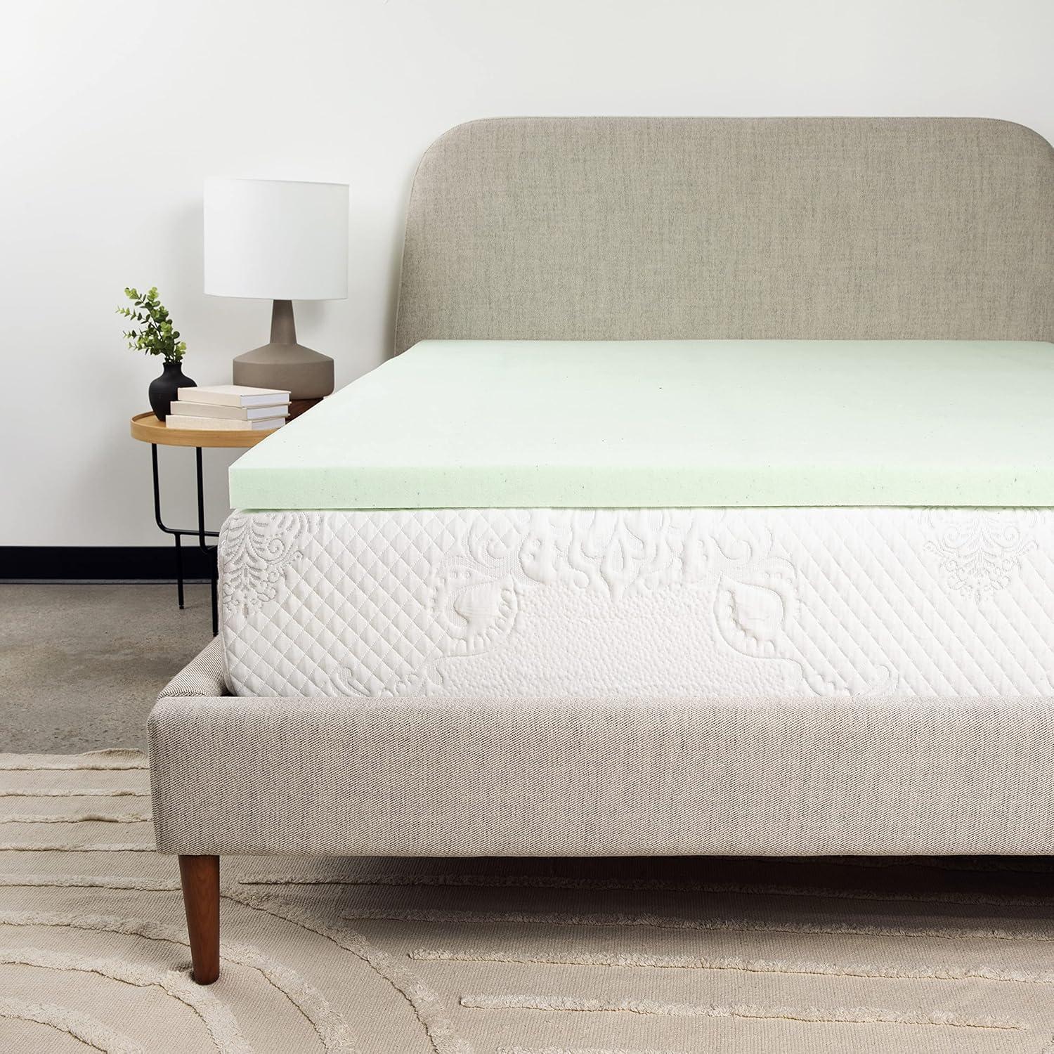 Full Size Green Gel Memory Foam Mattress Topper