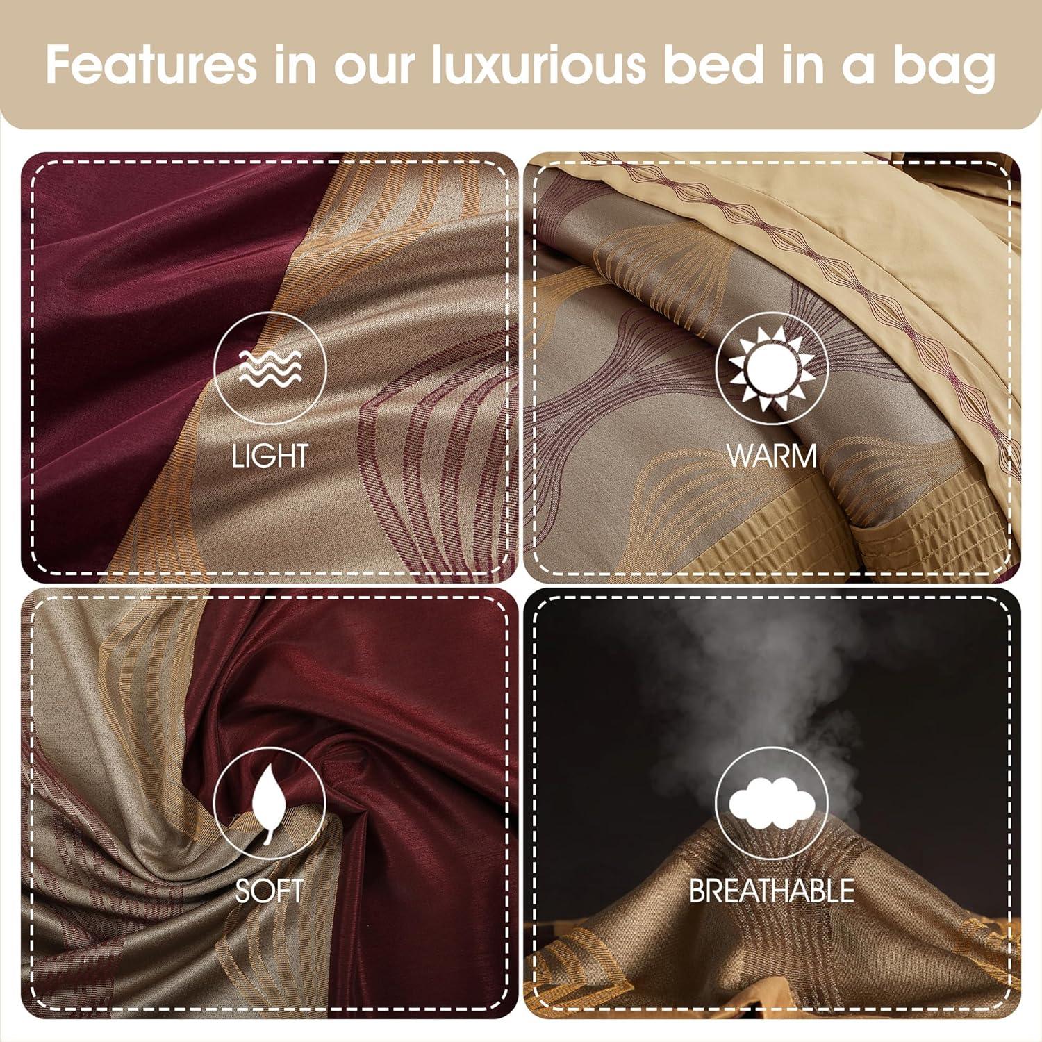 Kath 7 Piece Microfiber Modern & Contemporary Comforter Set