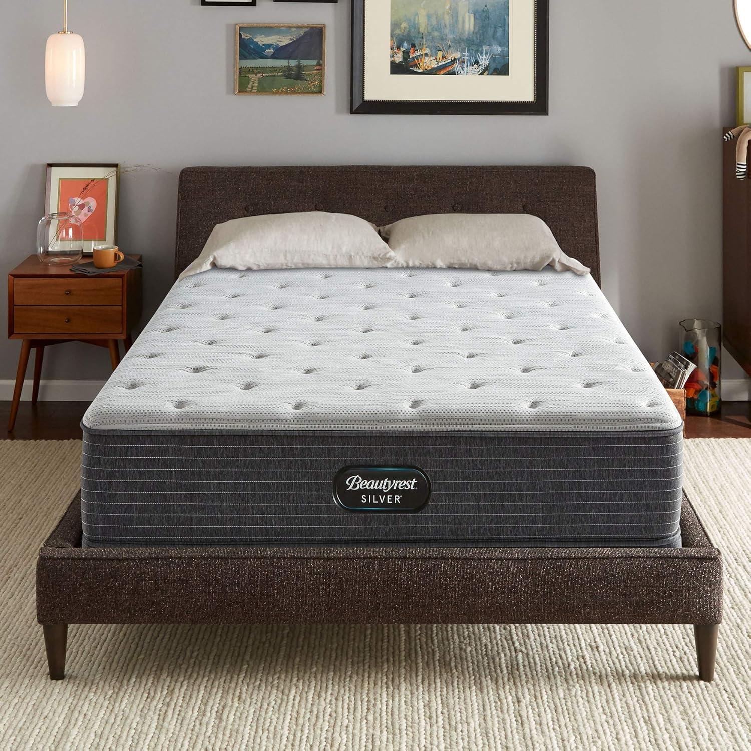 Contemporary Gray and White Twin XL Gel Memory Foam Innerspring Mattress