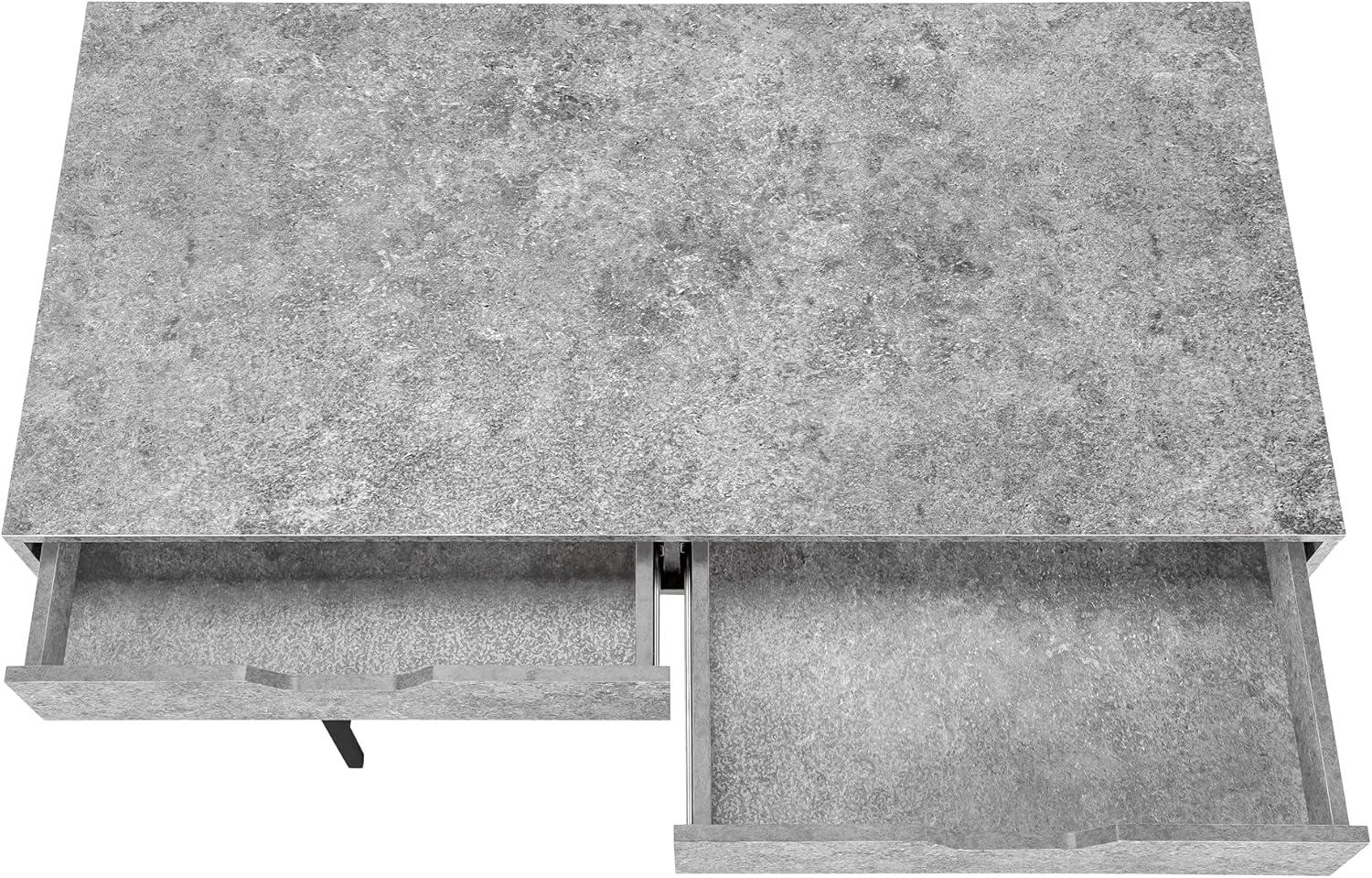 Monarch Specialties Computer Desk Home Office Laptop Storage Drawers 48InchL Work Metal Laminate Black Marble Look Contemporary Modern