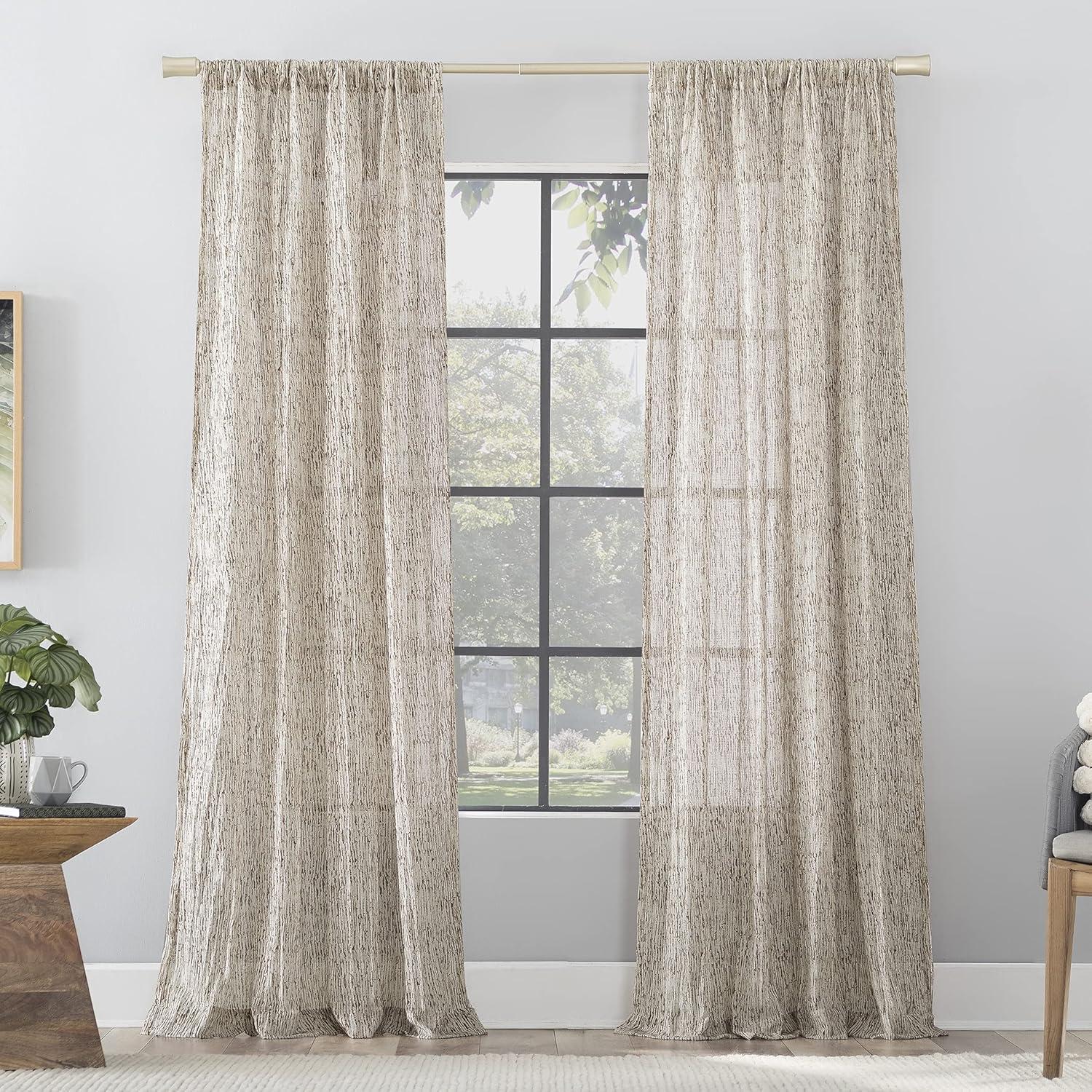 Scott Living Scott Living Tulin Watercolor Print Sheer Rod Pocket Curtain Panel