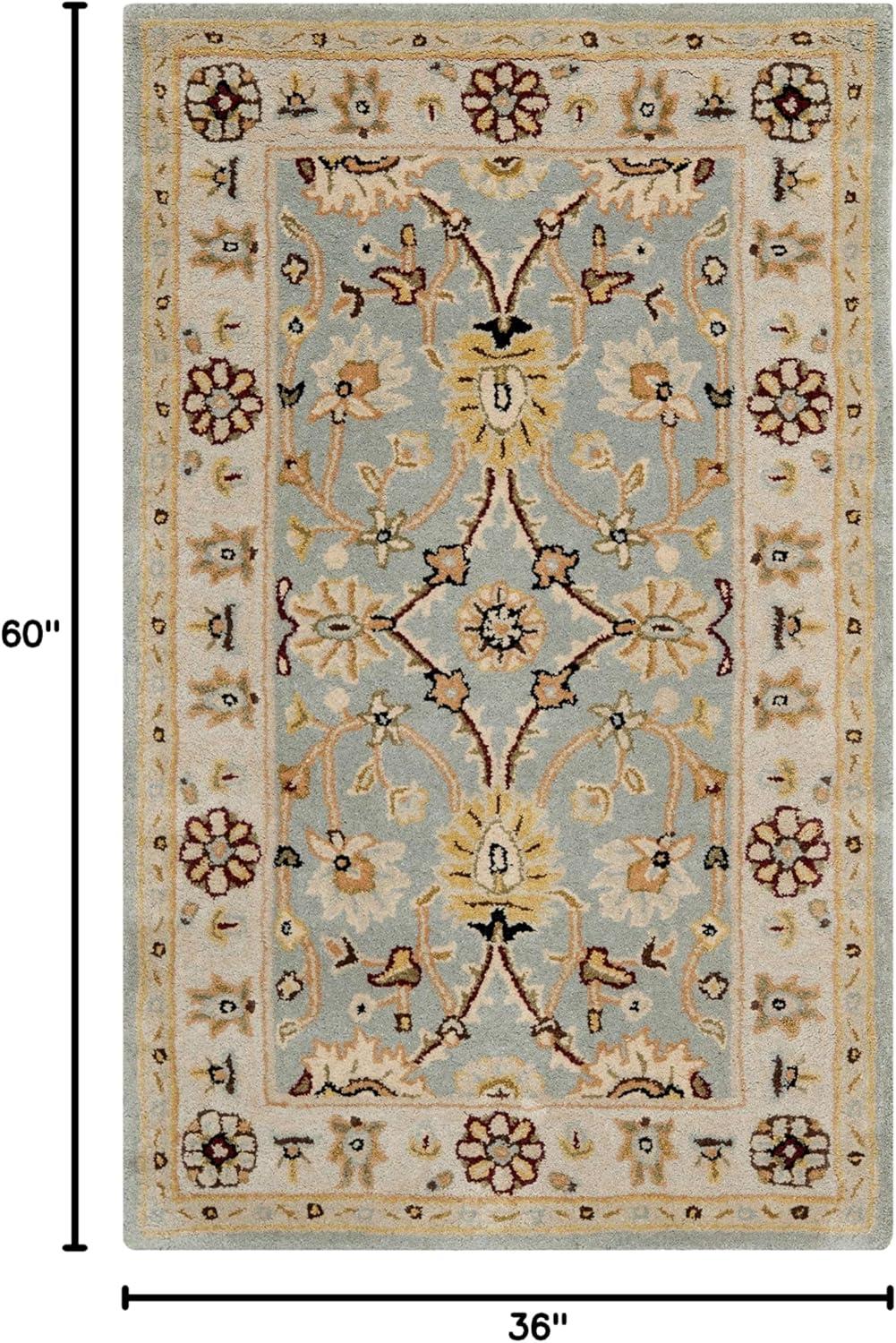 Antiquity AT249 Hand Tufted Area Rug - Light Blue/Ivory - 3'x5' - Safavieh.