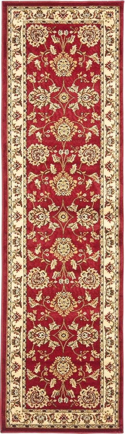 SAFAVIEH Lyndhurst Manuel Traditional Border Runner Rug, Red/Ivory, 2'3" x 8'