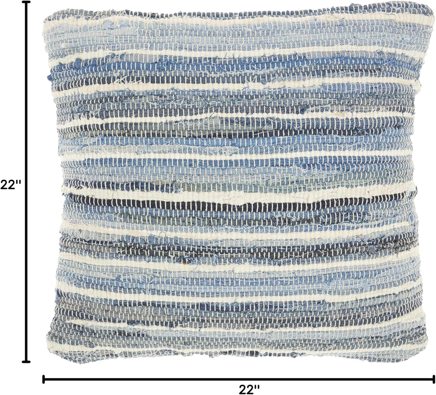Life Styles Woven Throw Pillow Denim - Mina Victory