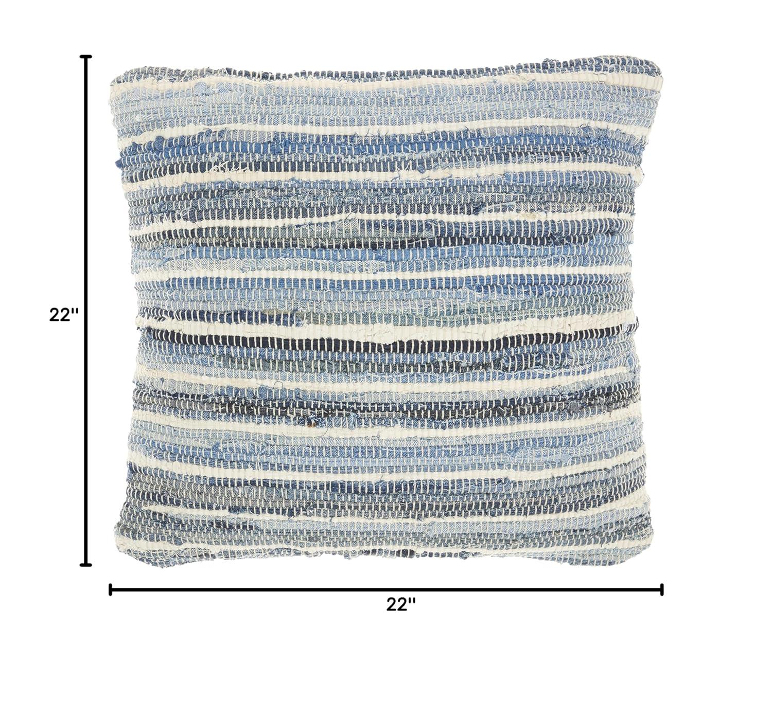 Life Styles Woven Throw Pillow Denim - Mina Victory