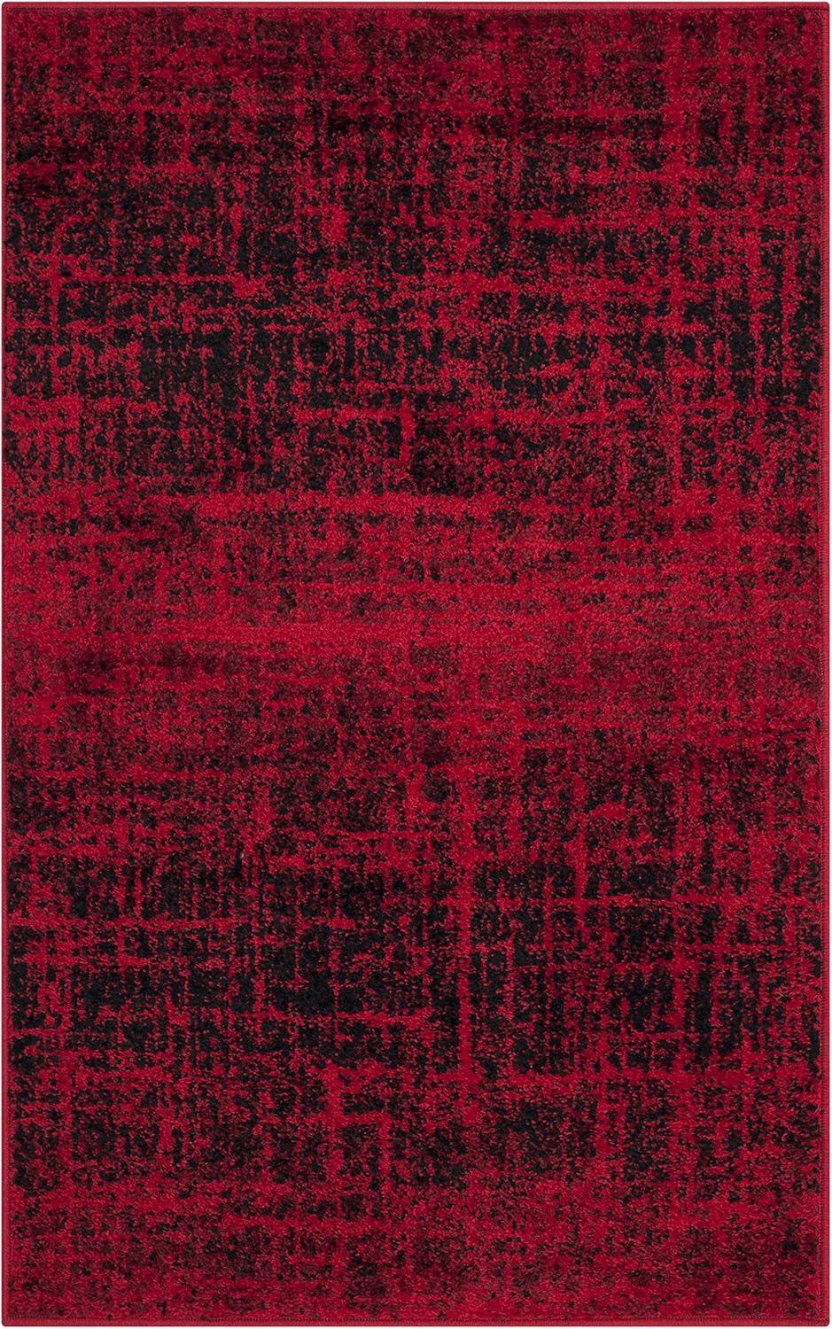 Adirondack ADR116 Machine Made Indoor Accent Rug - Red/Black - 3'x5' - Safavieh