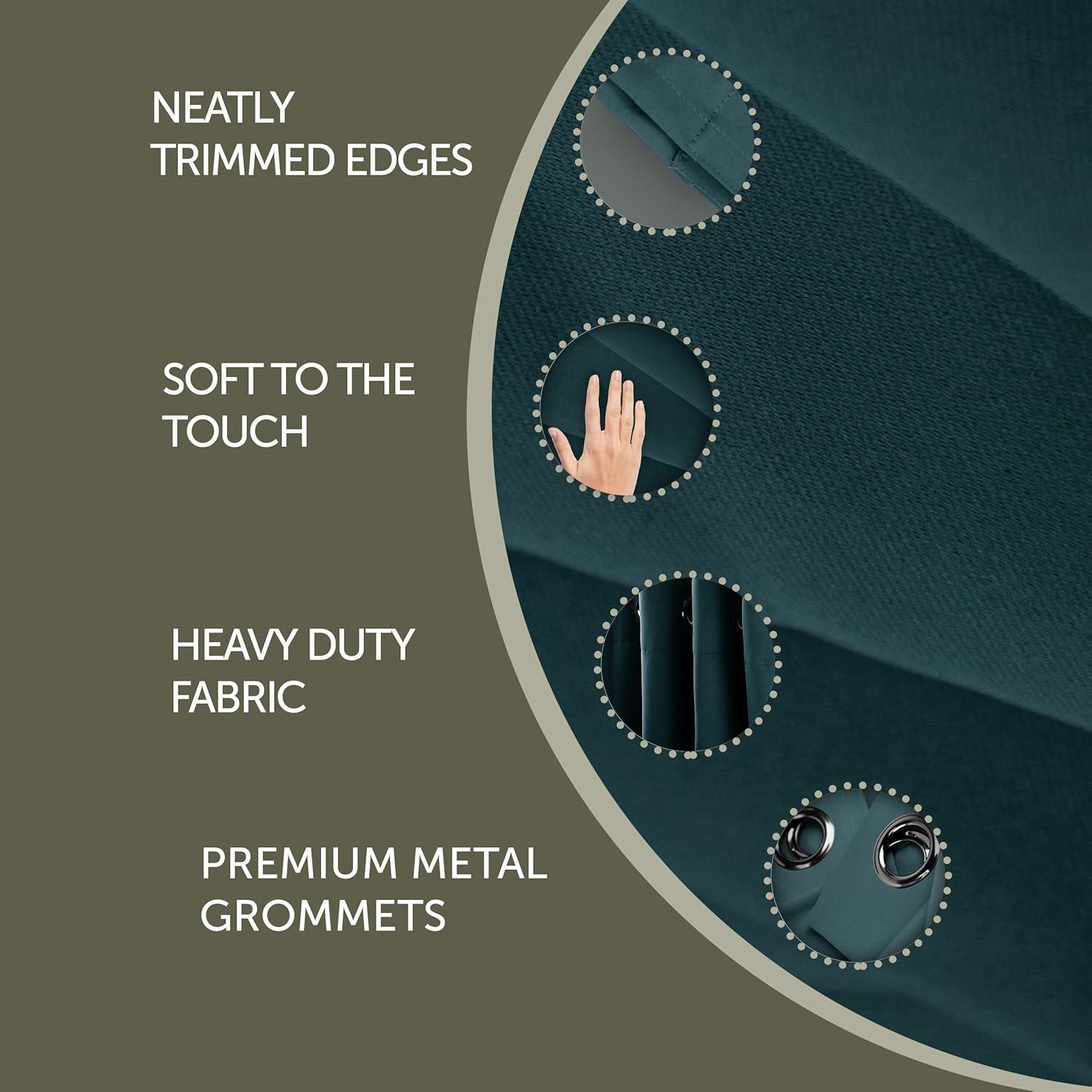 Premium Heavy Duty Room Divider Curtain / Patio Curtain with Grommet 1 Panel - Turquoise 150" x 108"