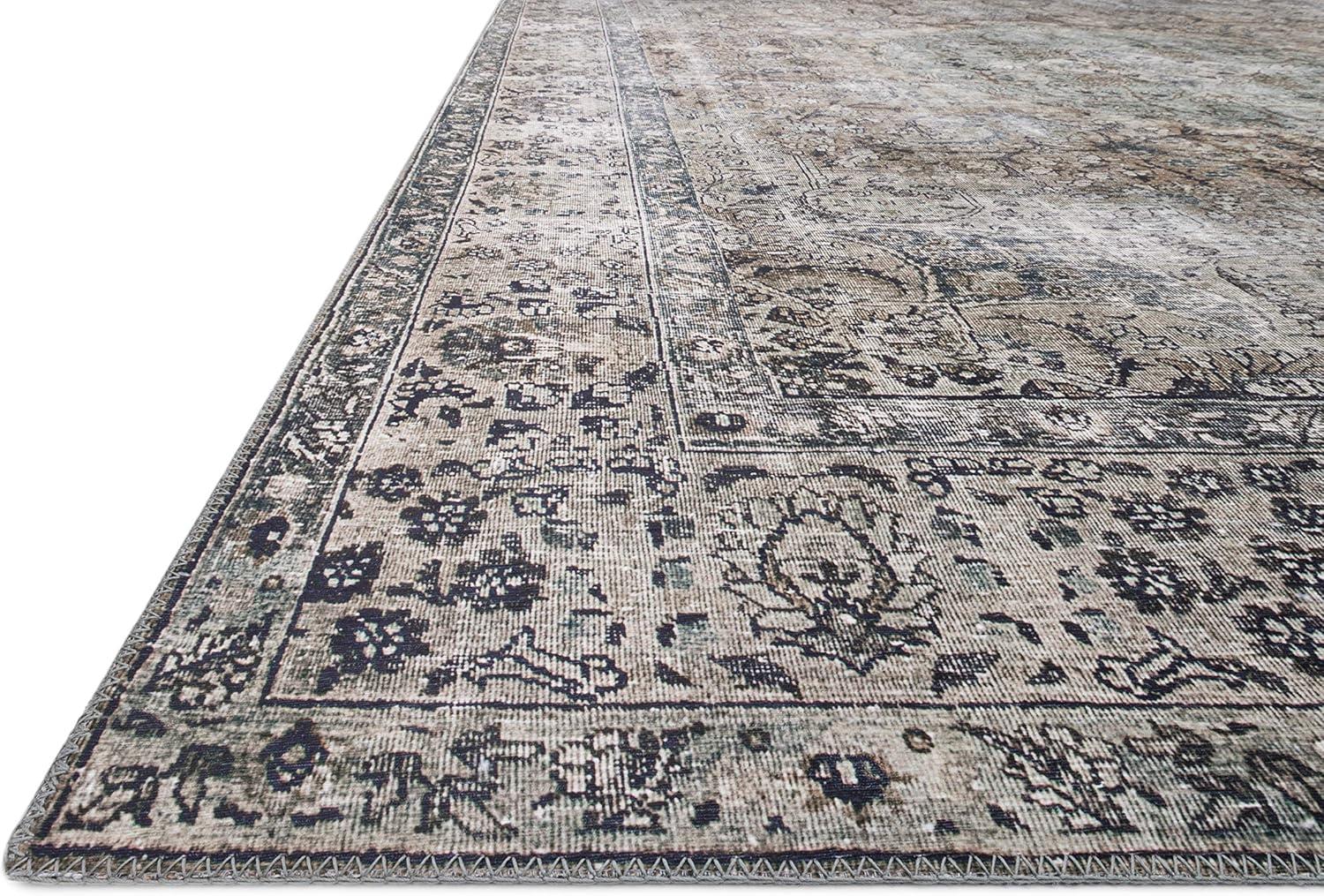 Loloi II Layla Printed Oriental Distressed Taupe / Stone Area Rug