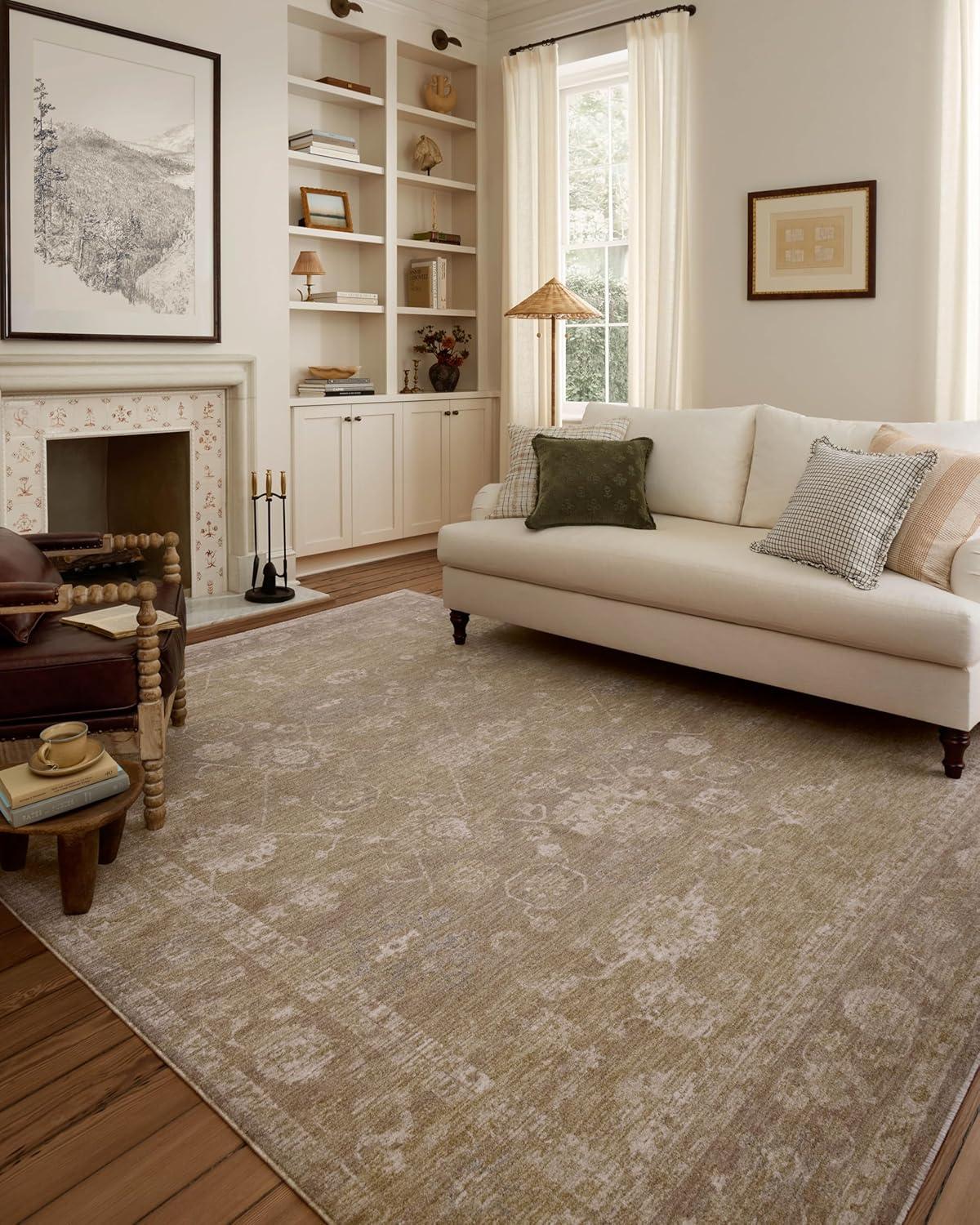 Chris Loves Julia x Loloi Louisa Taupe / Gold Area Rug
