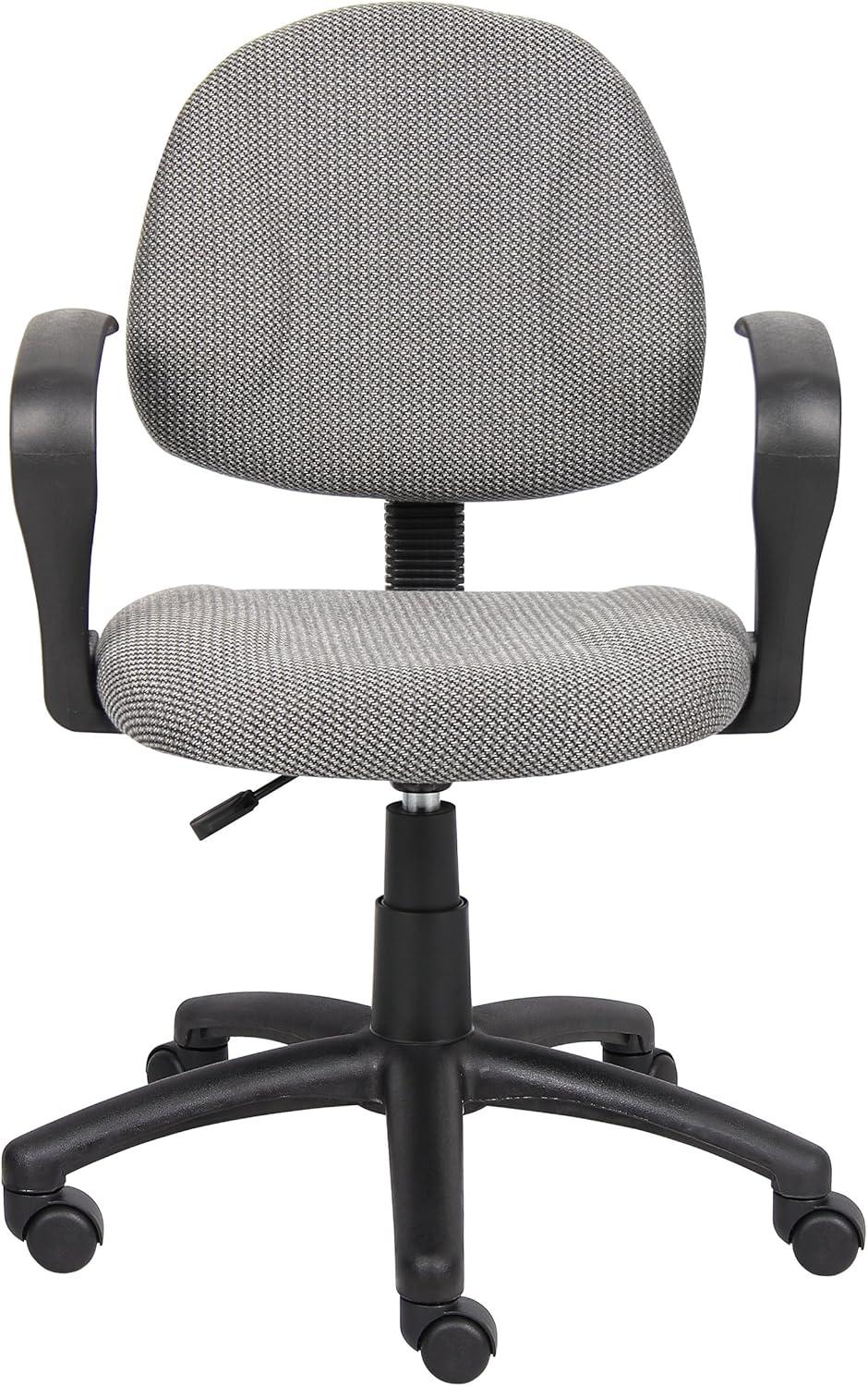 ErgoFlex Gray Fabric Task Chair with Swivel & Adjustable Height