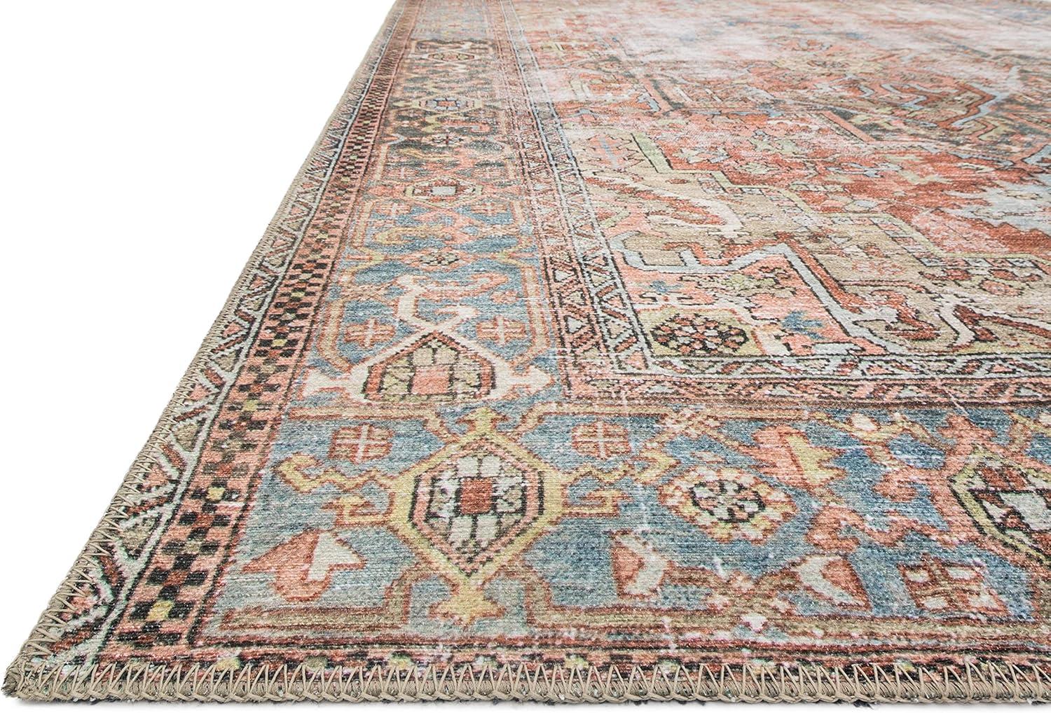 Classic Sky Blue 5' x 7'6" Hand-Knotted Wool Blend Rug