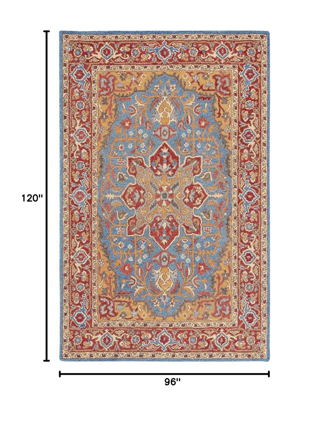Antiquity AT521 Hand Tufted Area Rug - Red/Blue - 8'x10' - Safavieh.