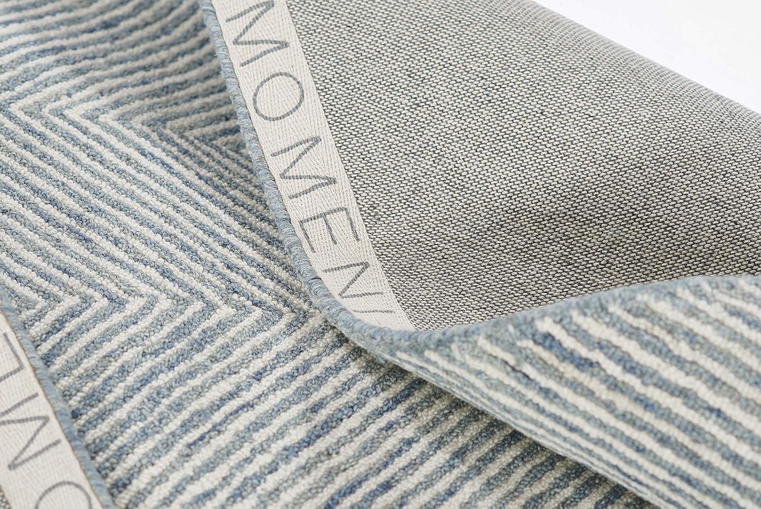 Wheaton Chevron Handmade Tufted Wool Taupe Area Rug