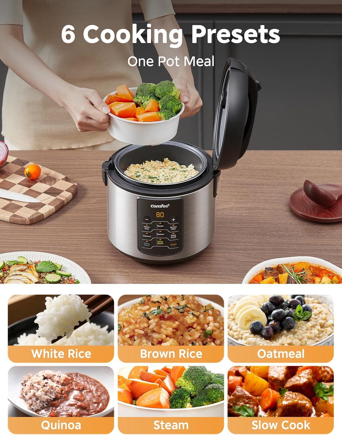Comfee' Comfee' 8 Cup 6-in-1 Rice Cooker