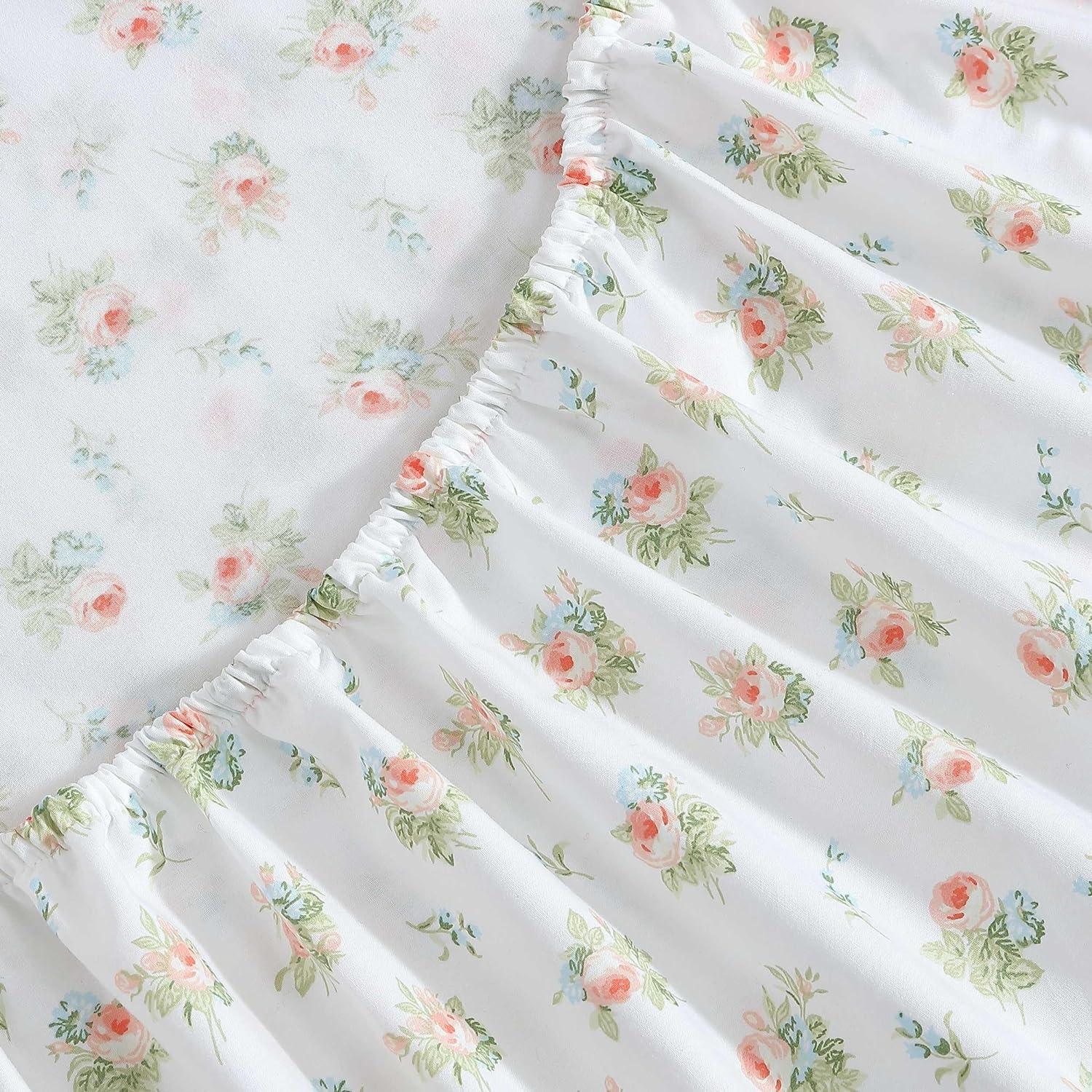 Laura Ashley Laura Ashley Floral Ruffled Hem Cotton Sheet Sets