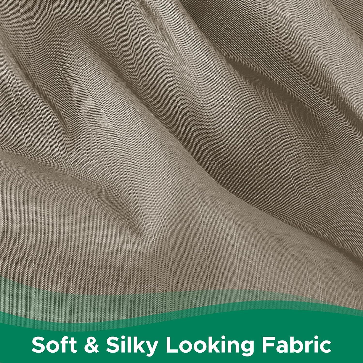 Biscaynebay Wrap Around Bed Skirts for King & Cal King Beds 15" Drop, Taupe Adjustable Elastic Dust Ruffles Easy Fit Wrinkle & Fade Resistant Silky Luxurious Fabric Machine Washable