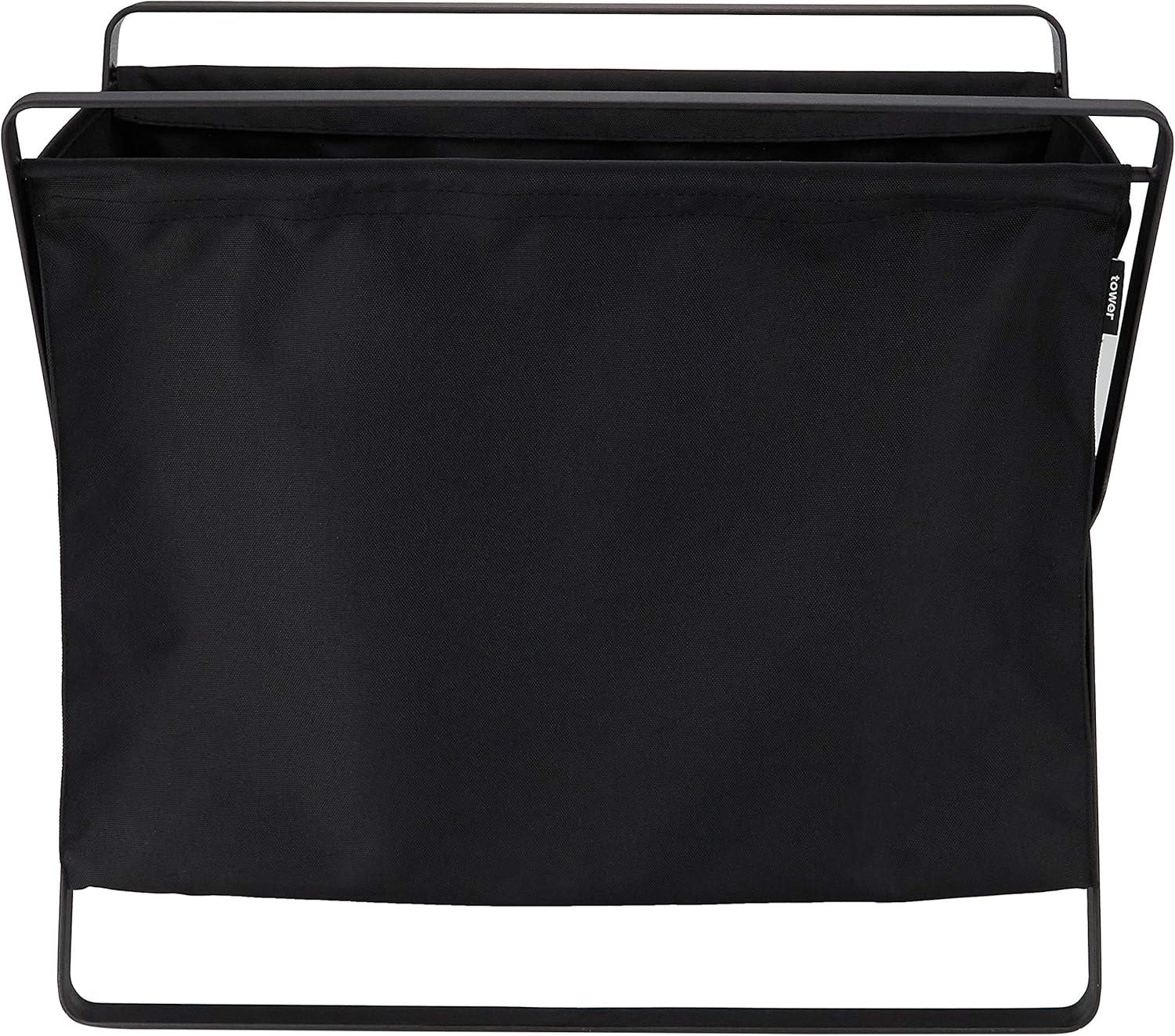 Yamazaki Home Laundry Basket - Foldable Storage Hamper Organizer, Steel, 10.9 gallons, Handles