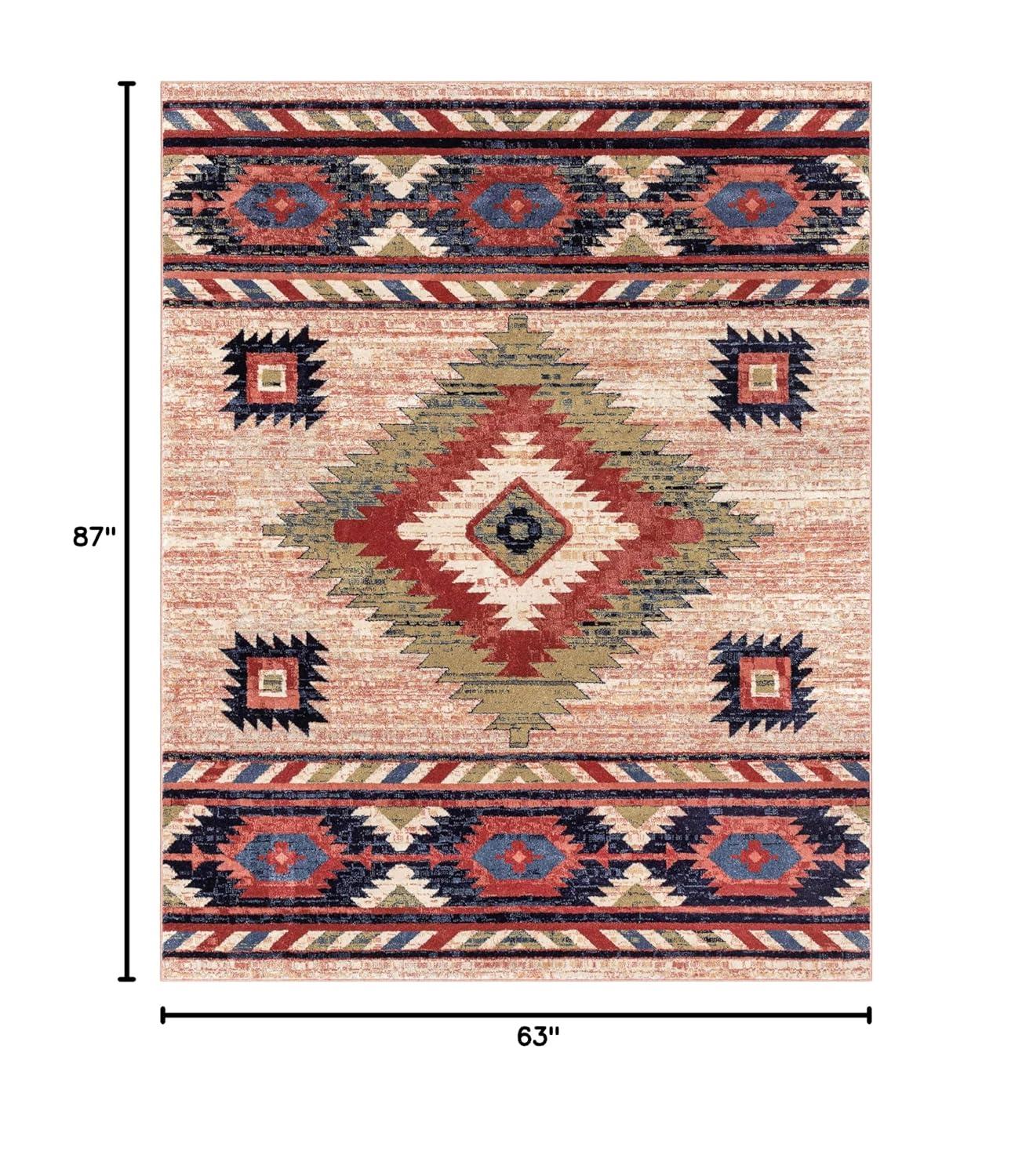 Well Woven Jamyn Lea Crimson Traditional Southwestern Tribal Red/Blue Rug