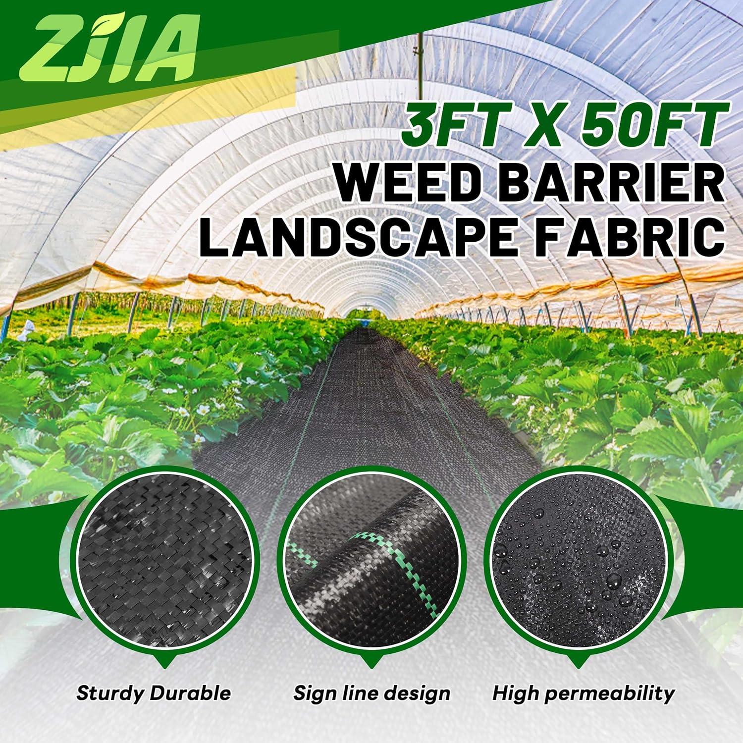 4ft x 100ft Weed Barrier Landscape Fabric Heavy Duty Premium Weed Control Fabric Durable & Eco-Friendly Weed Block Gardening Mat Landscaping Fabric