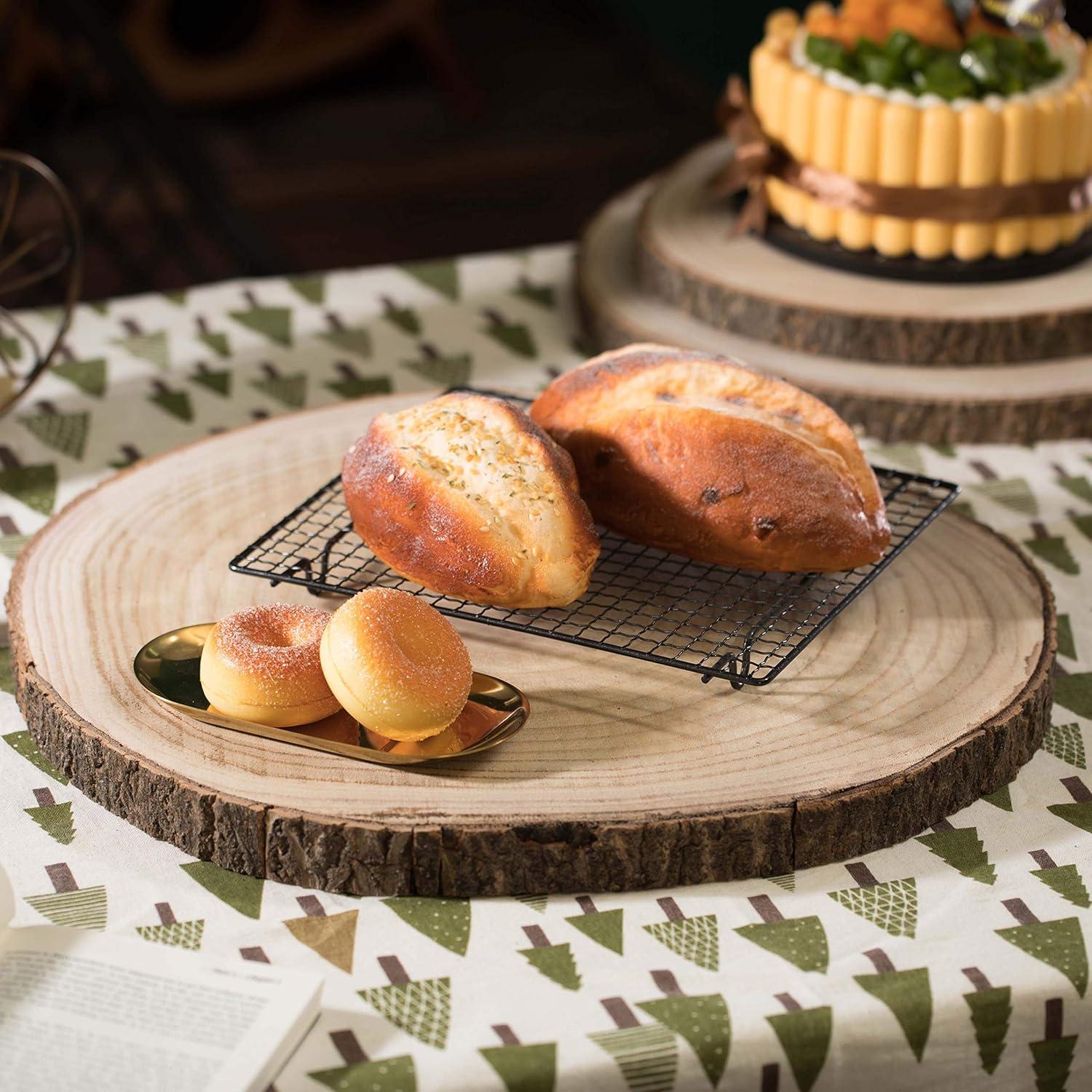 Vintiquewise Barky Natural Wood Slabs Rustic Ornament Slice Tray Table Charger - Approximately 18 Inch Dia