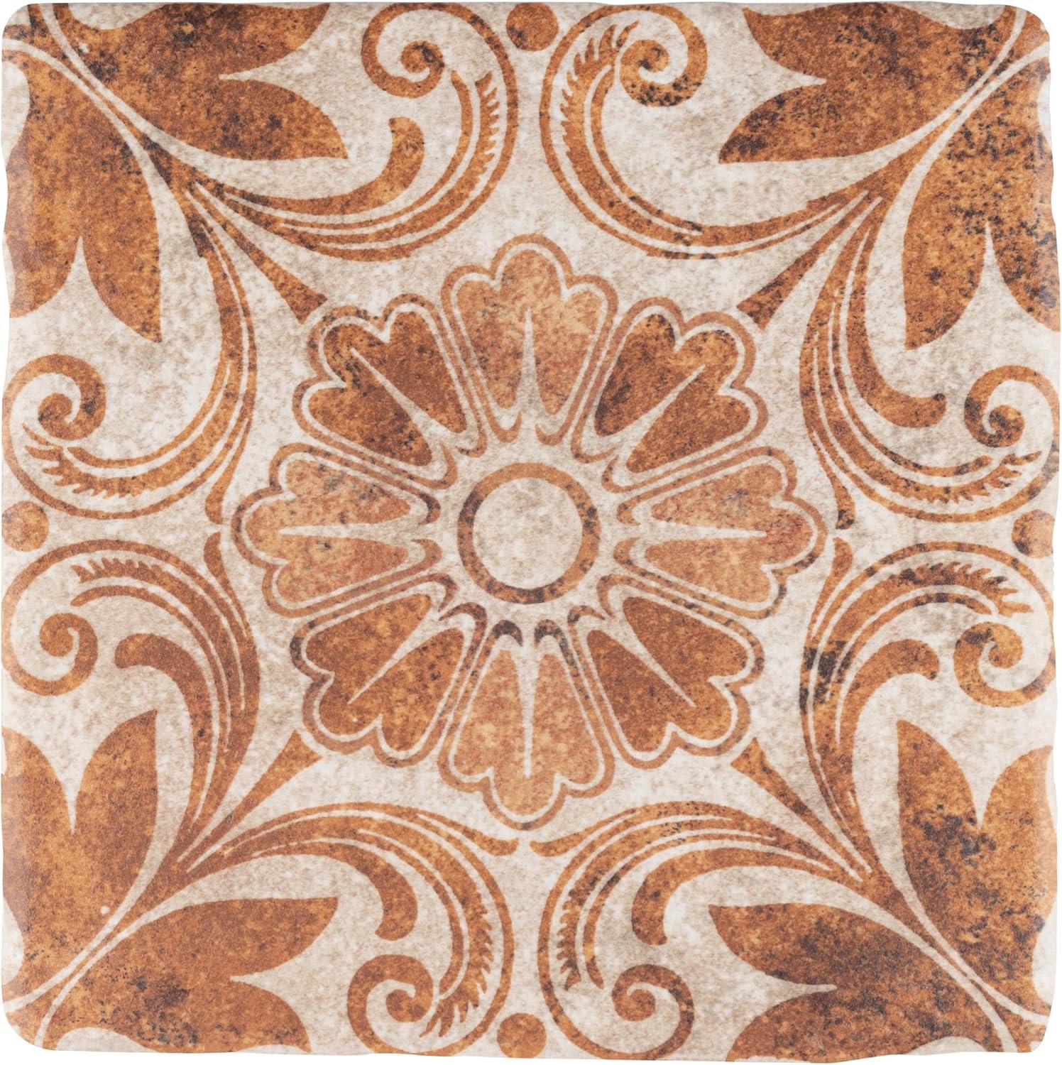 Costa Arena Decor Dahlia 7-3/4 in. x 7-3/4 in. Ceramic Floor and Wall Tile (10.75 sq. ft./Case)