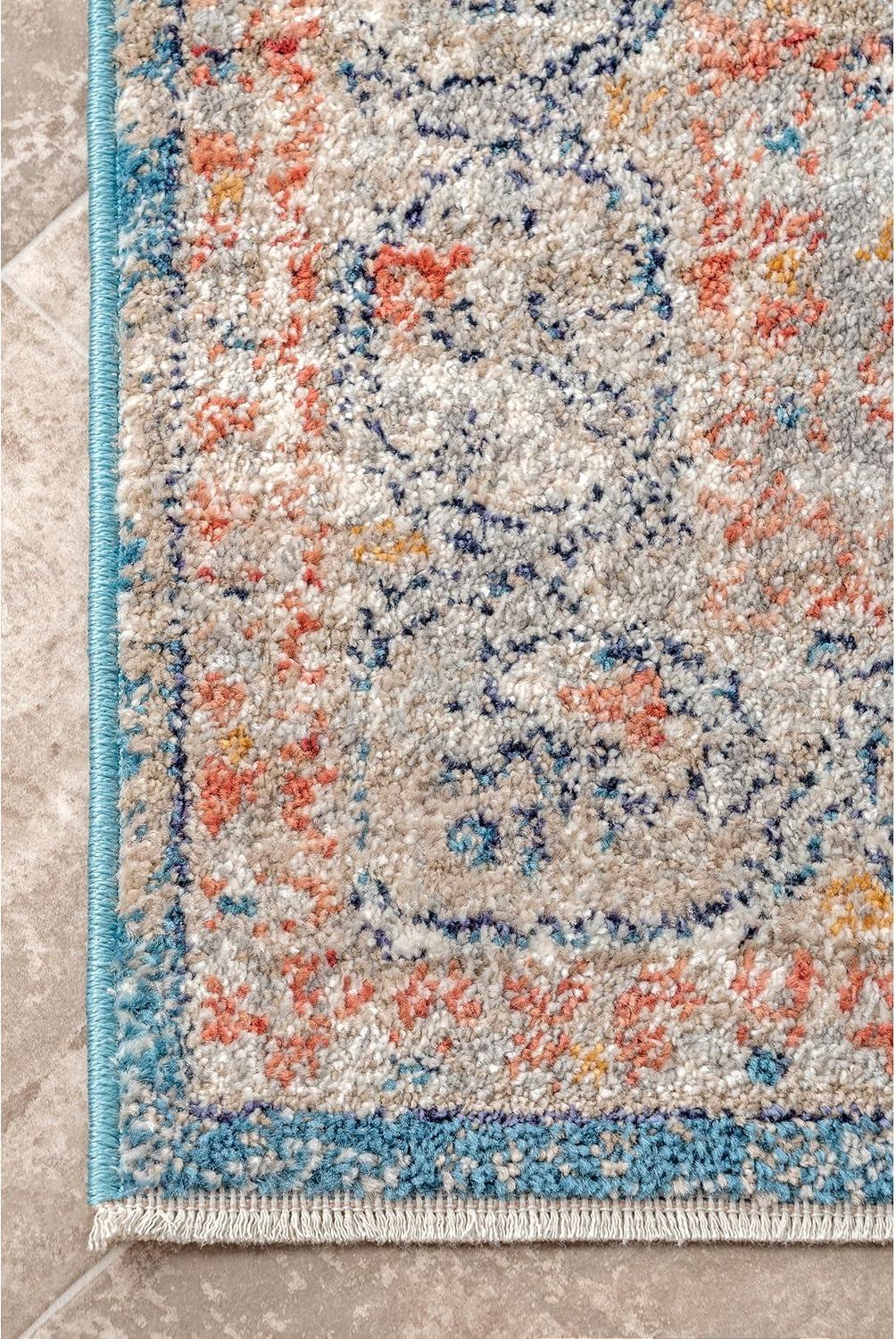 nuLOOM Chanda Persian Vintage Area Rug, 5' 3" x 7' 3", Blue