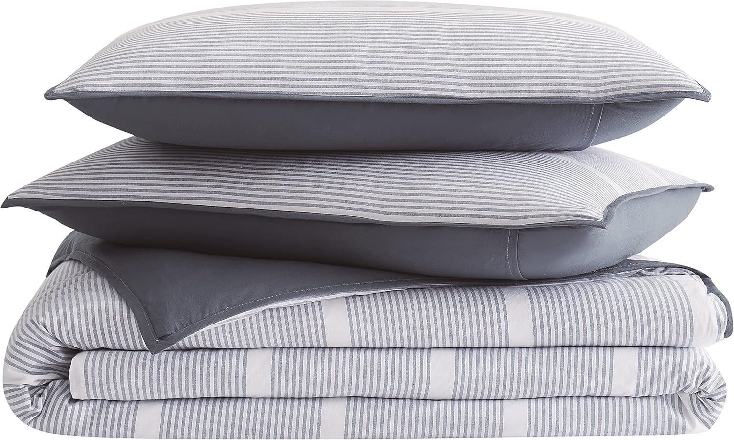 Niari Yarn Dye Stripe Full/Queen Cotton Duvet Cover and Sham Set