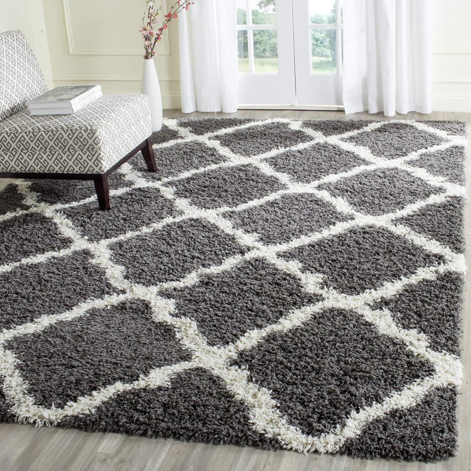 Dallas Shag SGD257 Power Loomed Indoor Area Rug - Ivory/Beige - 8'x10' - Safavieh.