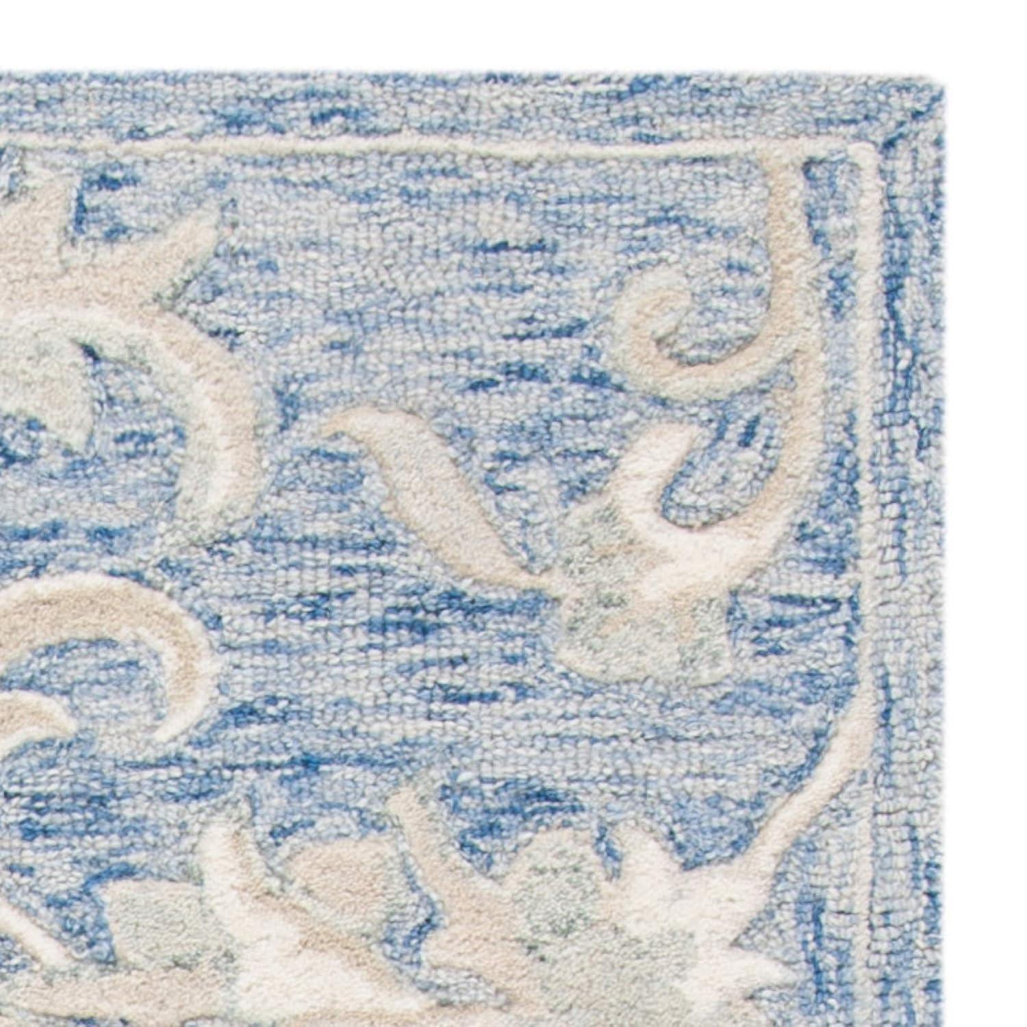 Glamour GLM624 Hand Tufted Indoor Area Rug - Blue/Beige - 4'x6' - Safavieh