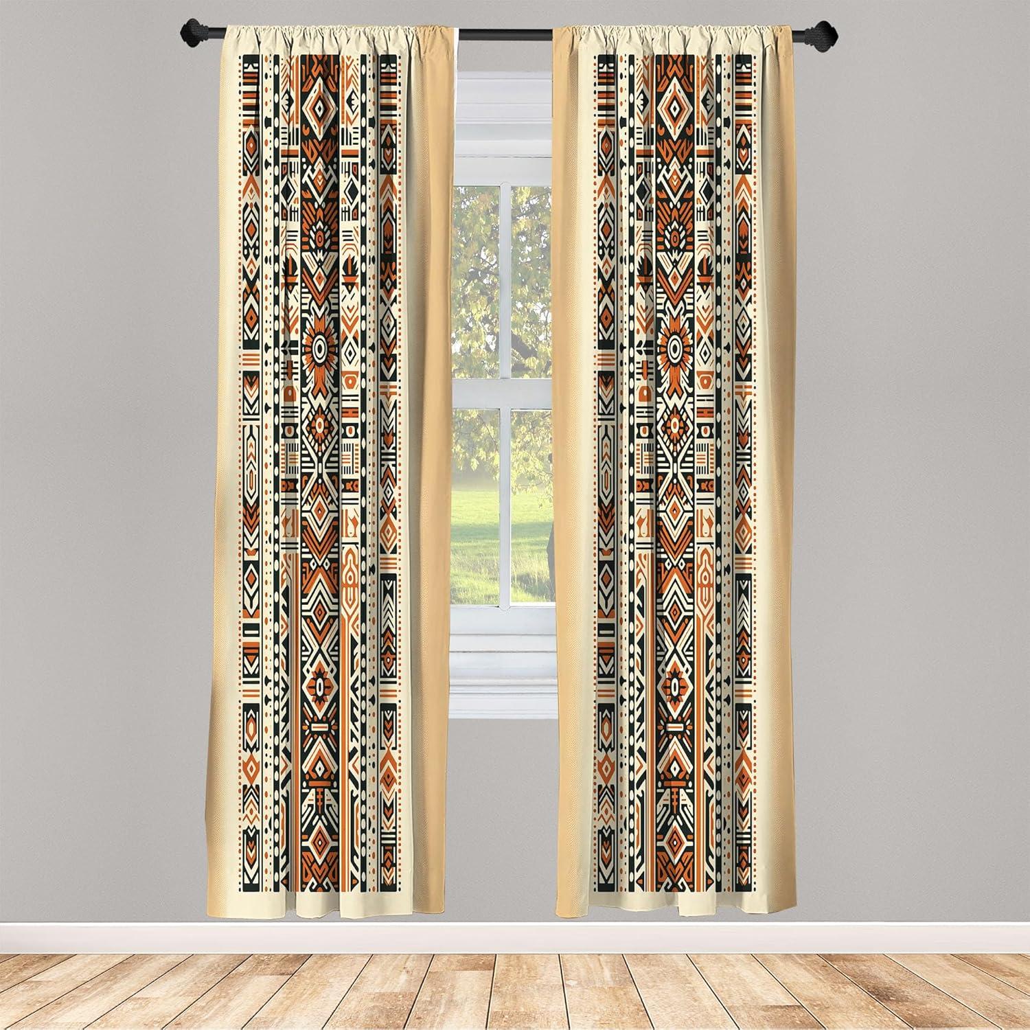 Microfiber Semi Sheer Curtain Pair