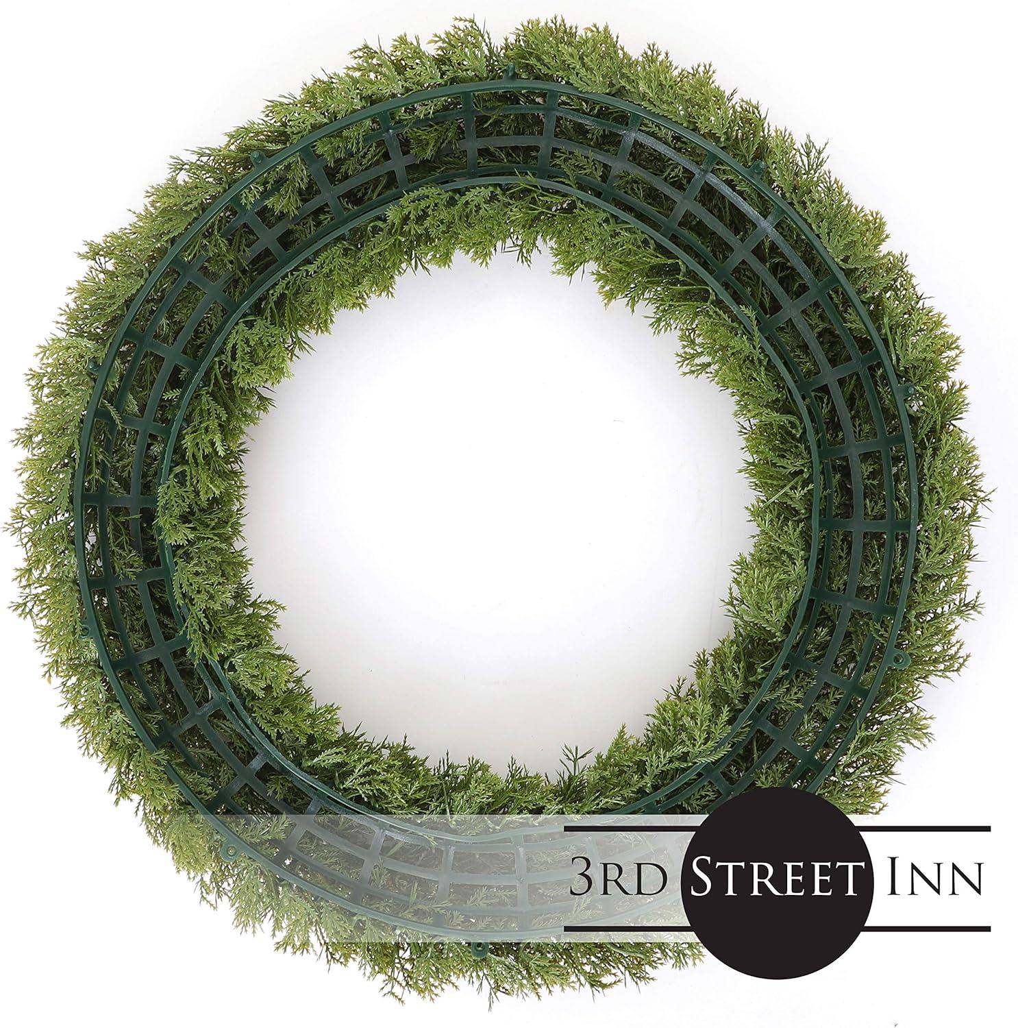 3rd Street Inn 20.5" Indoor/Outdoor Cypress Wreath (XL)