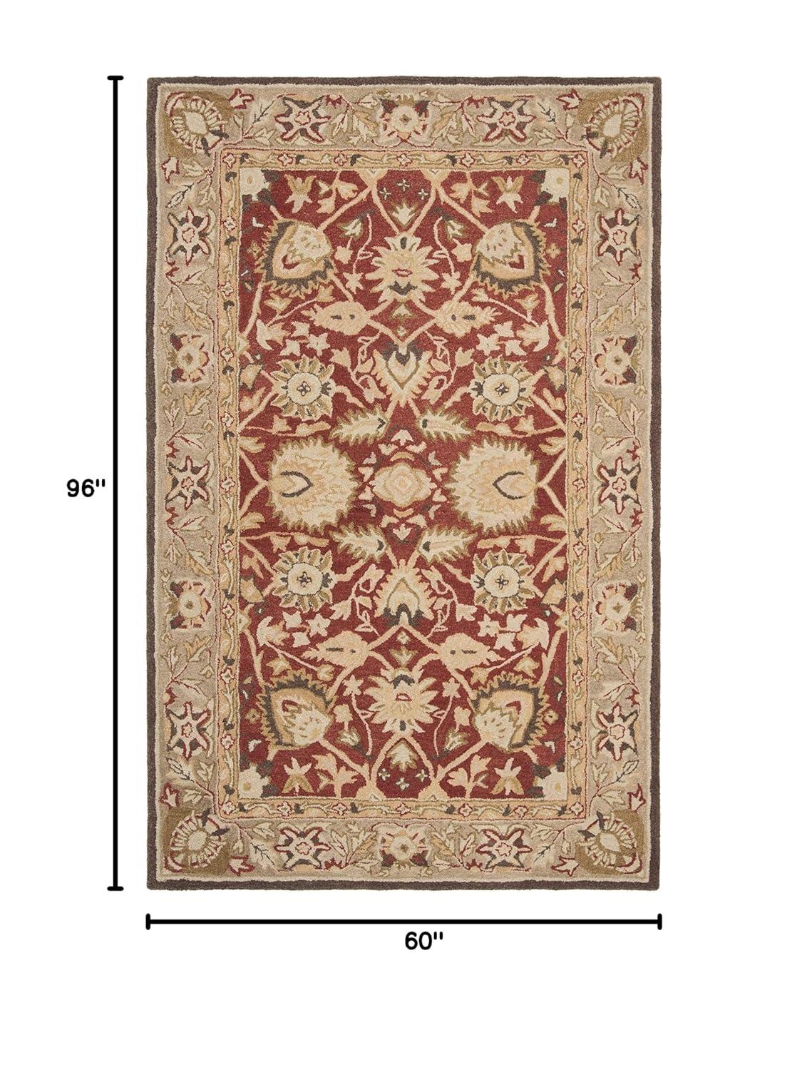Anatolia AN512 Hand Tufted Indoor Area Rug - Rust/Green - 5'x8' - Safavieh