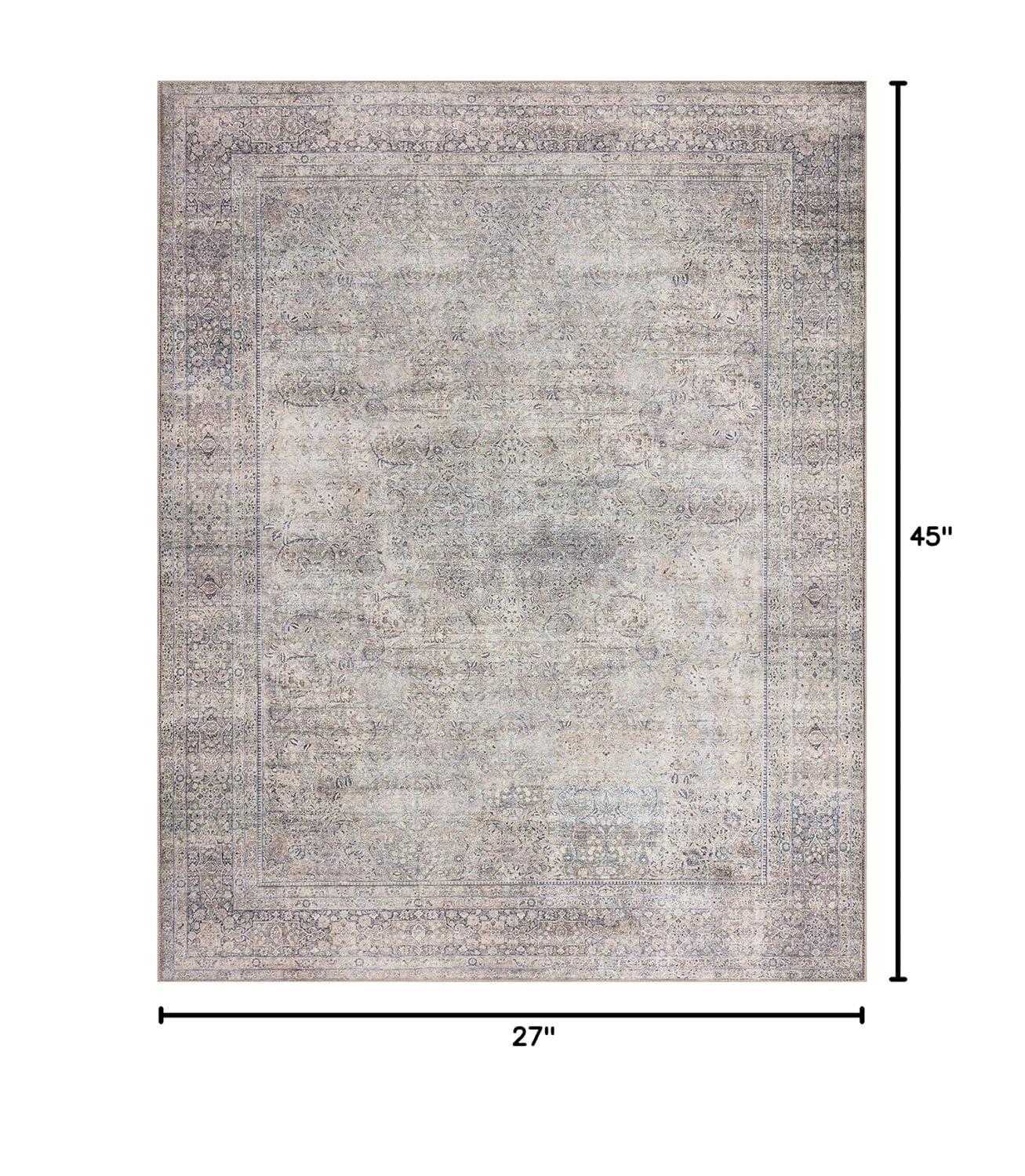 Loloi II Wynter WYN-03 Silver / Charcoal Oriental Area Rug 2'-3" x 3'-9"