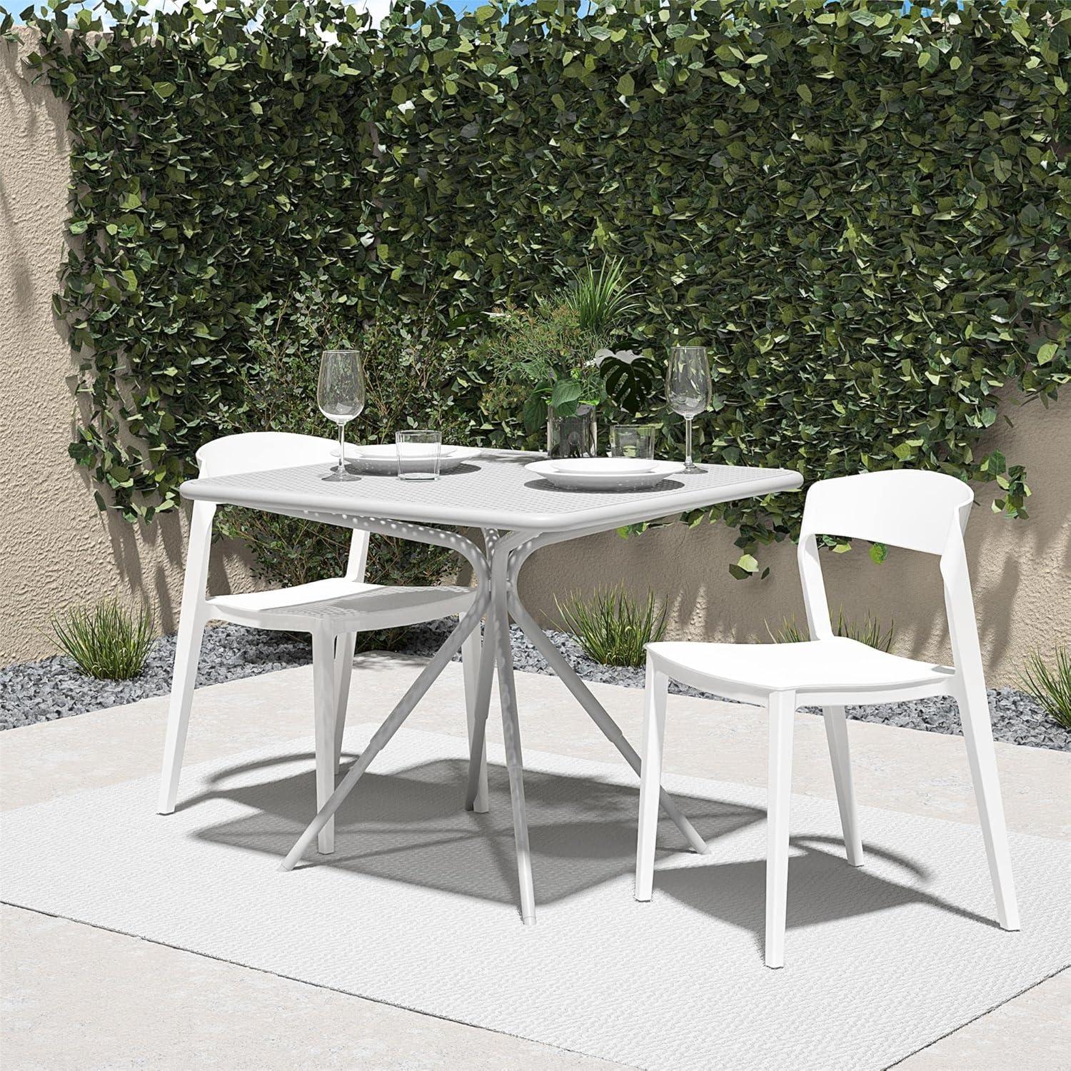 COSCO Outdoor/Indoor Stacking Resin Chair with Ribbon Back