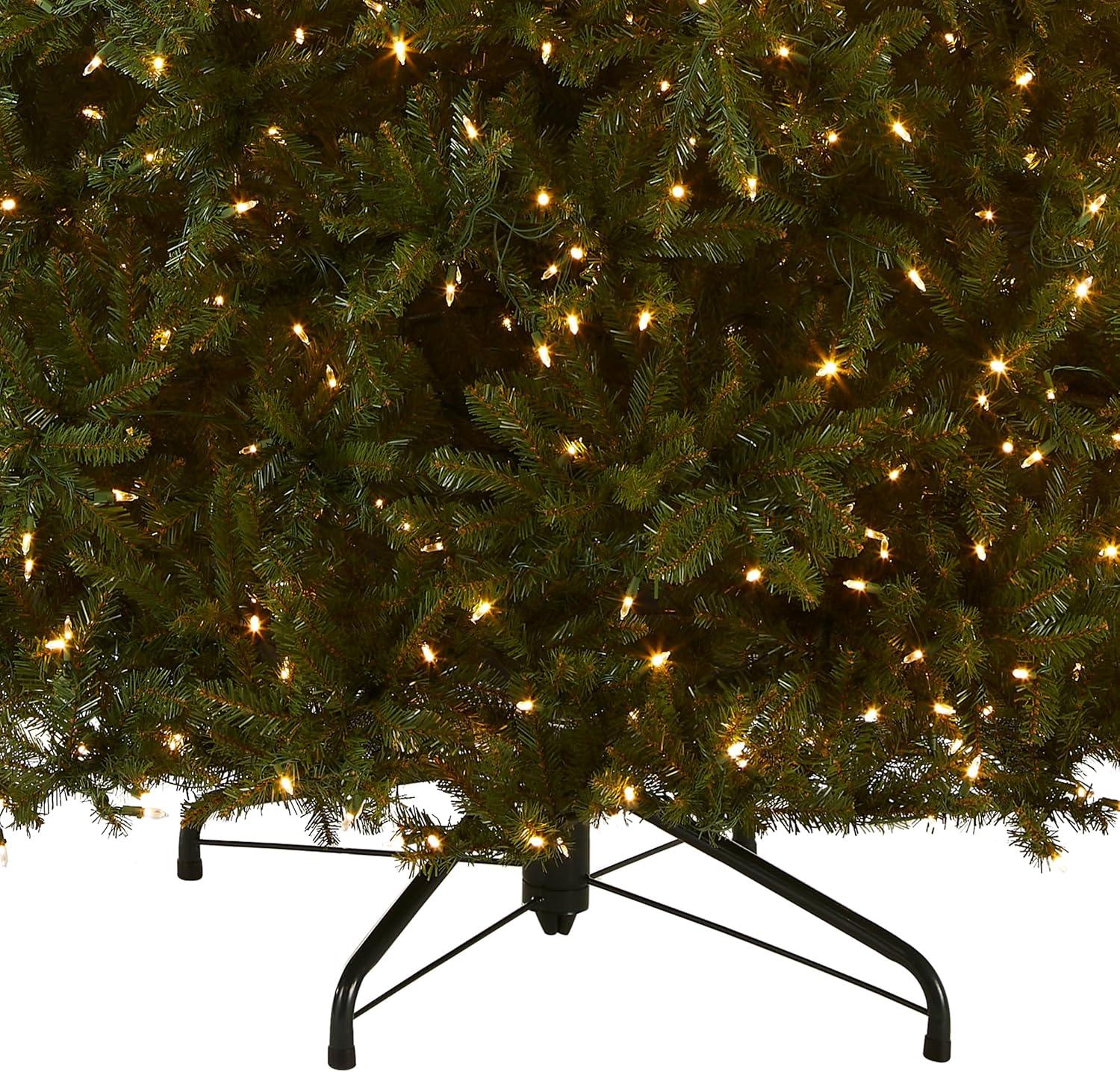 12ft National Christmas Tree Company Pre-Lit Dunhill Fir Full Artificial Christmas Tree with 1200 Dual Color LED Lights & Powerconnect