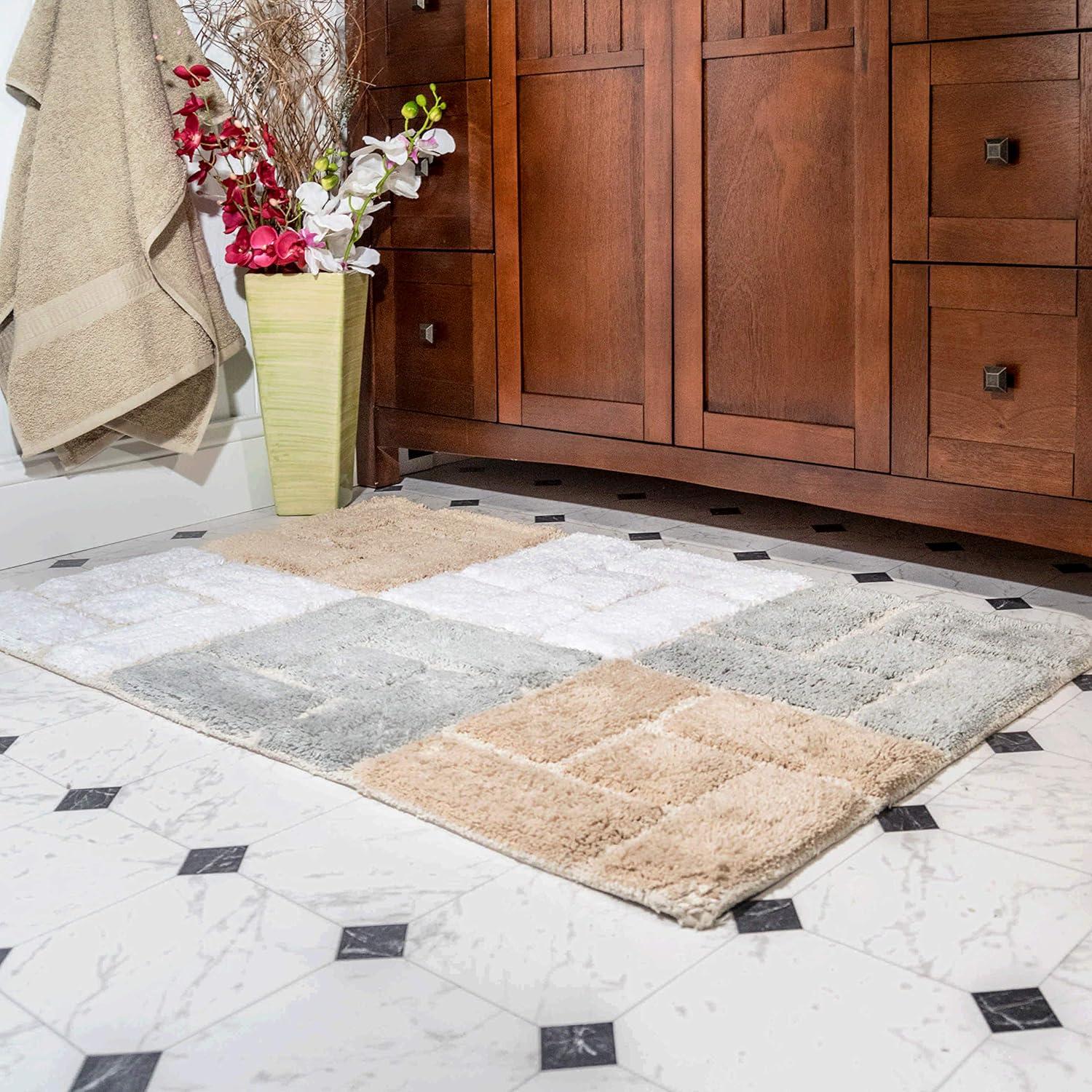 Berkeley Spa Cotton Blend Geometric Bath Rug Set