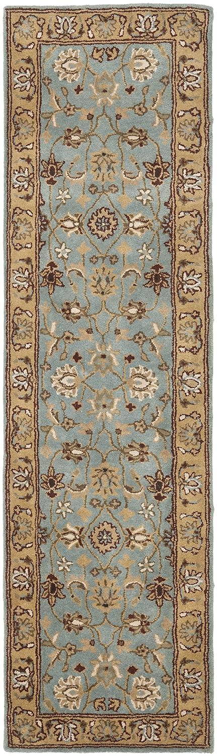 Heritage HG958 Hand Tufted Runners - Blue/Gold - 2'3"x8' - Safavieh