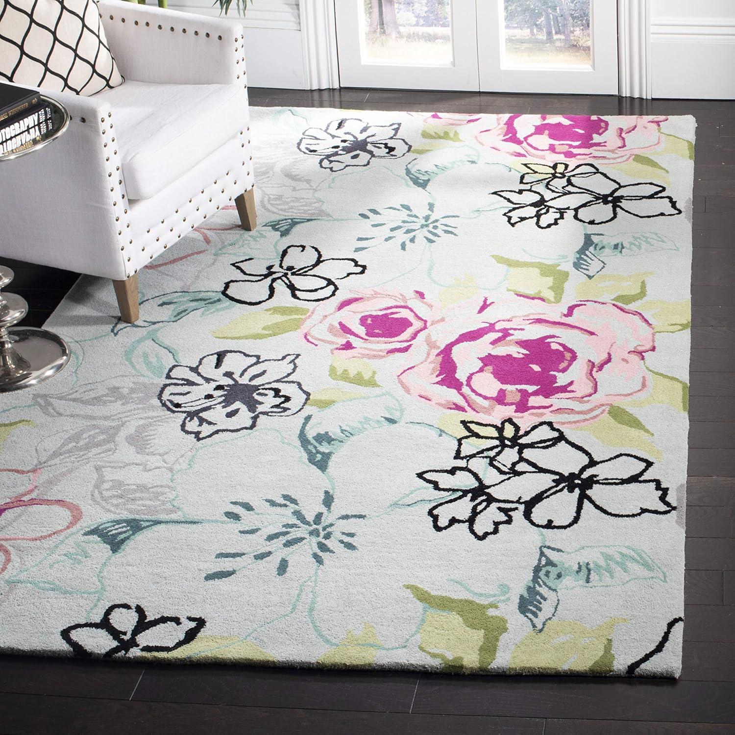 Wyndham WYD378 Hand Tufted Indoor Area Rug - Blue/Multi - 6'x9' - Safavieh.