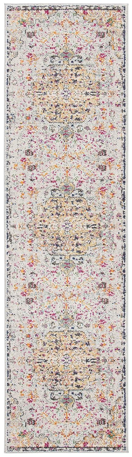 Madison MAD447 Power Loomed Indoor Runner Rug - Grey/Gold - 2'2"x12' - Safavieh