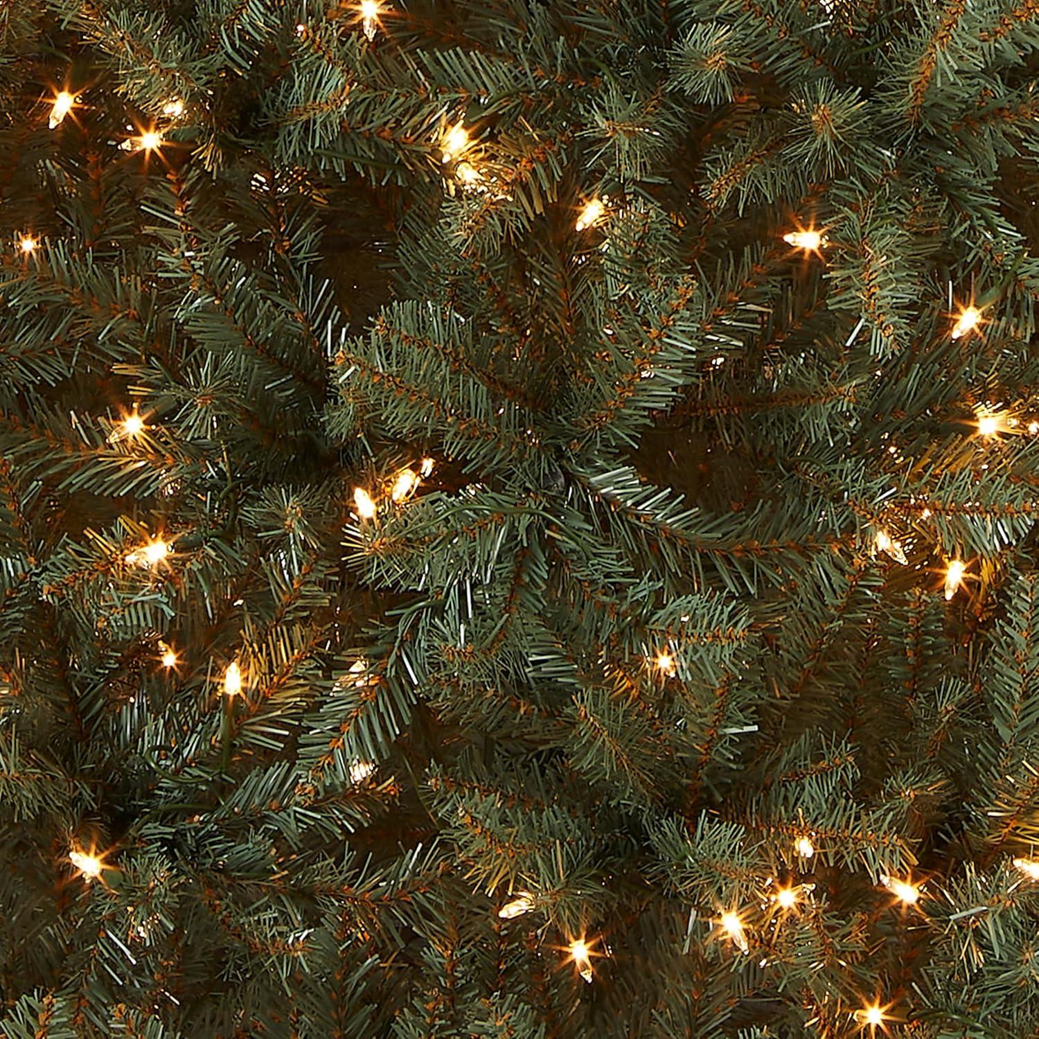 National Tree Company 7.5' Pre-lit Full Dunhill Blue Fir Artificial Christmas Tree with Clear Lights