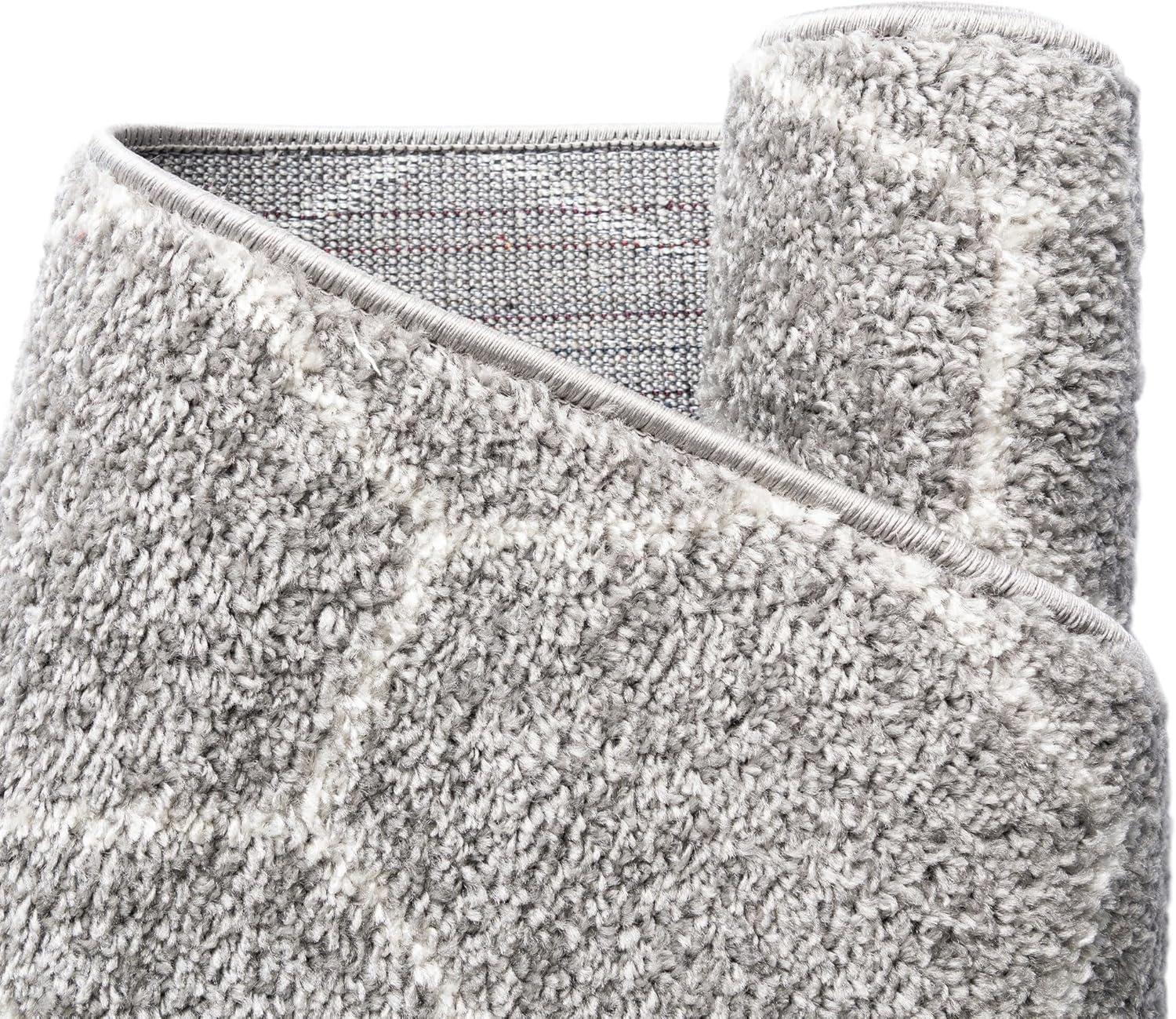 Unique Loom 10' 0 x 13' 0 Trellis Frieze Geometric Light Gray Area Rug