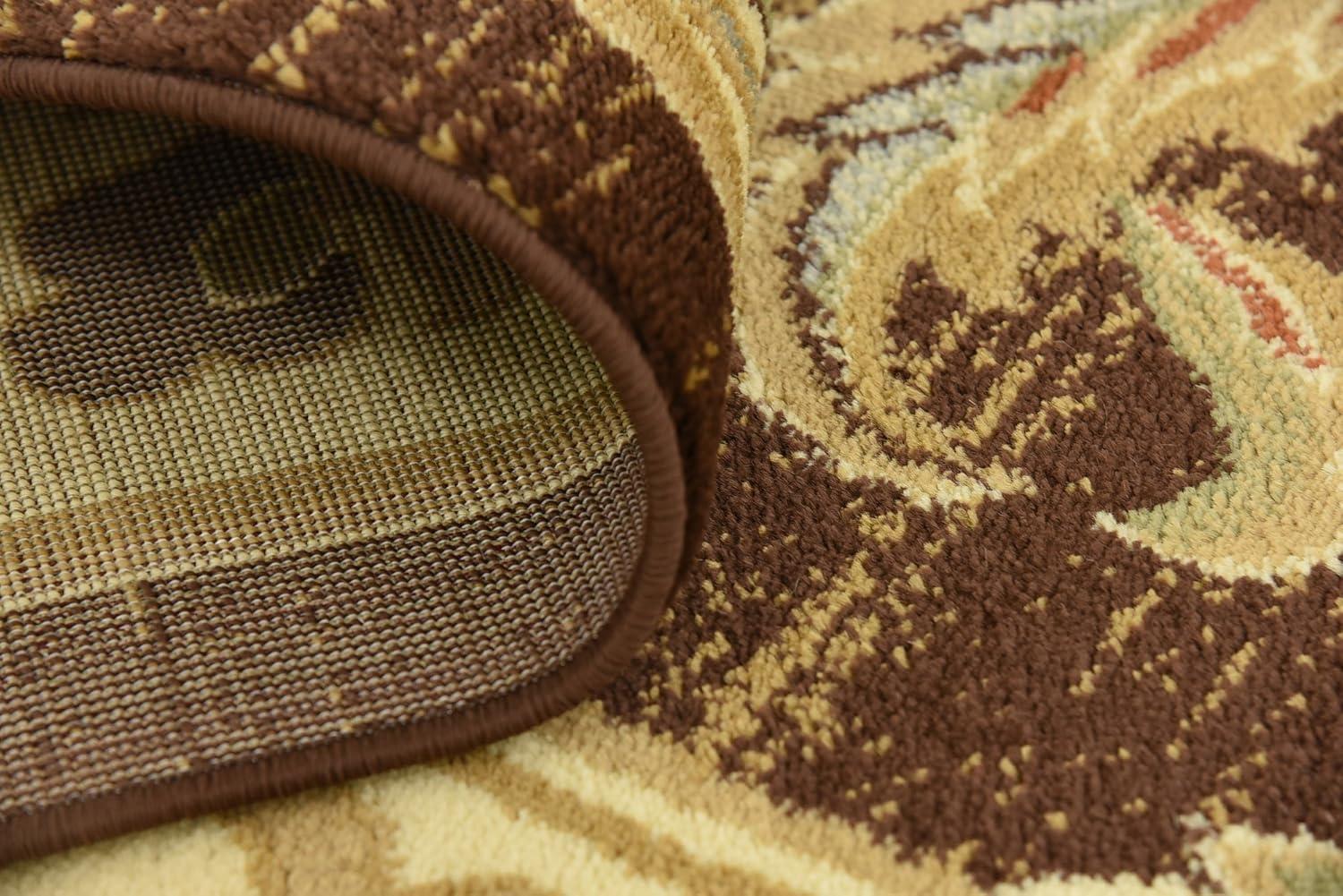 Unique Loom Voyage Collection Traditional Oriental Classic Intricate Floral Design Area Rug (2' 2 x 3' 0 Rectangular, Brown/Gold)