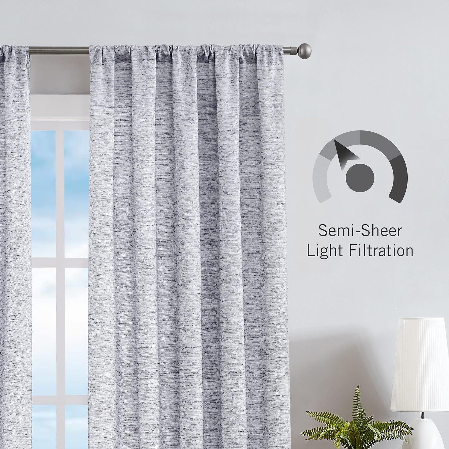 Nautica Nautica Light Filtering Rod Pocket Window Curtains Pair (Set of 2)